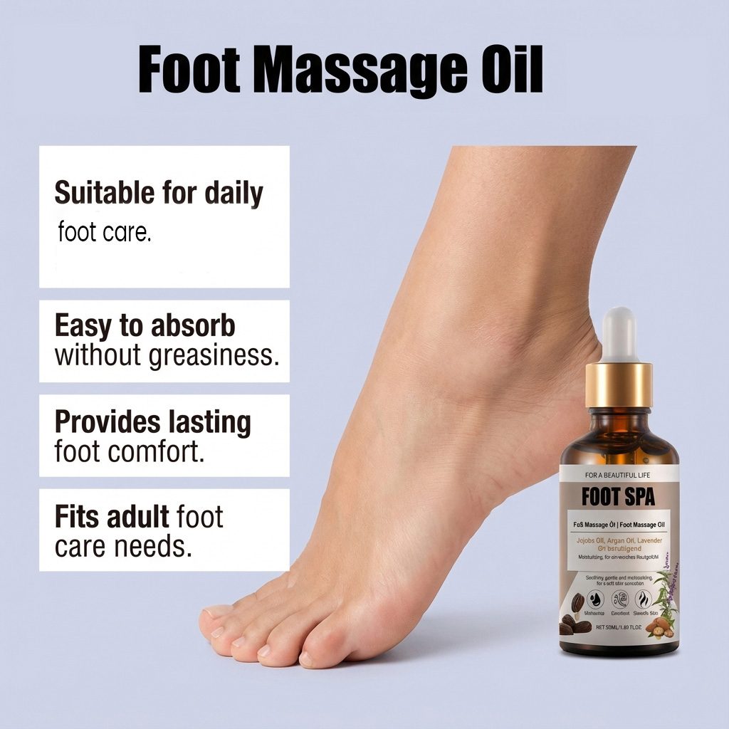 Foot Massage Essential Oil Mild Soft Smooth Texture Light Easy Absorb Daily Skin Foot Care Treatment