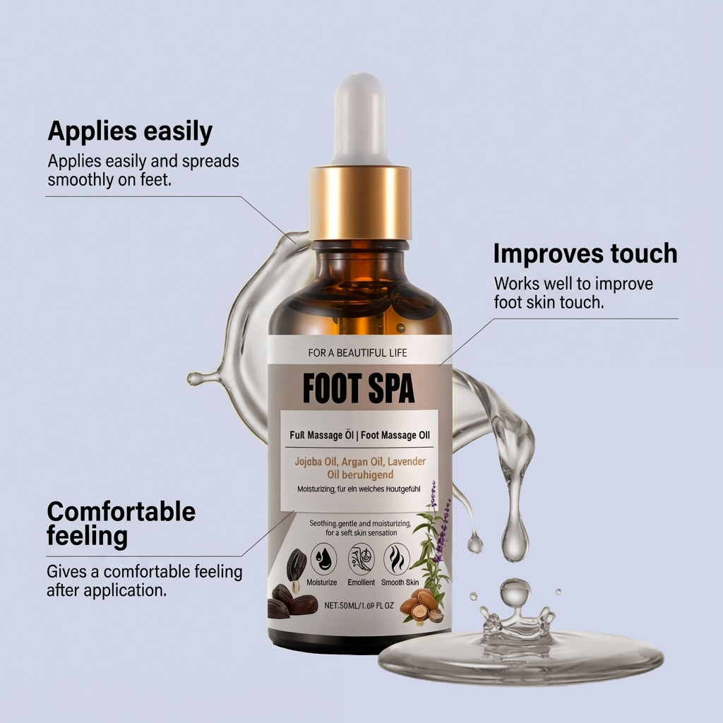 Foot Massage Essential Oil Mild Soft Smooth Texture Light Easy Absorb Daily Skin Foot Care Treatment