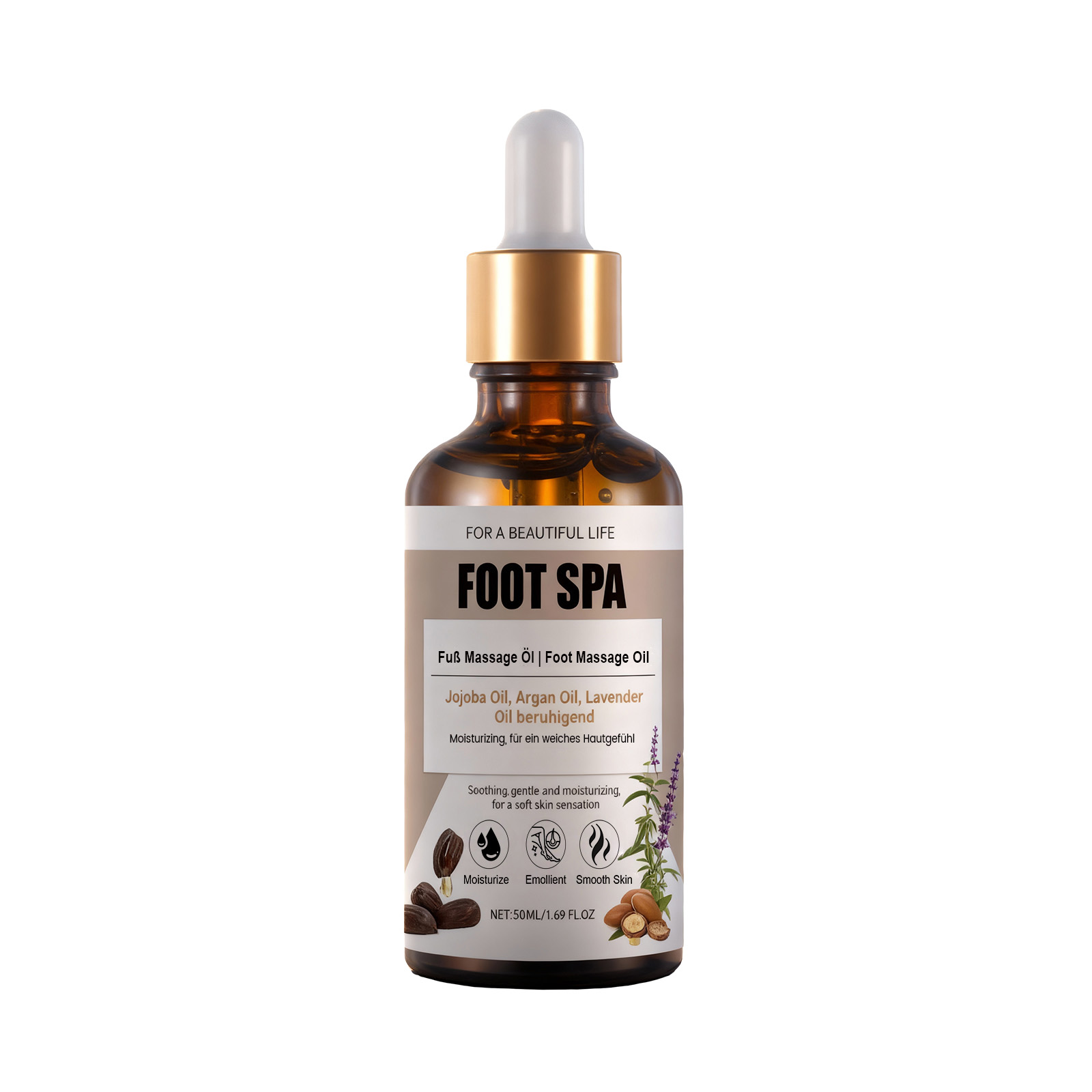 Foot Massage Essential Oil Mild Soft Smooth Texture Light Easy Absorb Daily Skin Foot Care Treatment