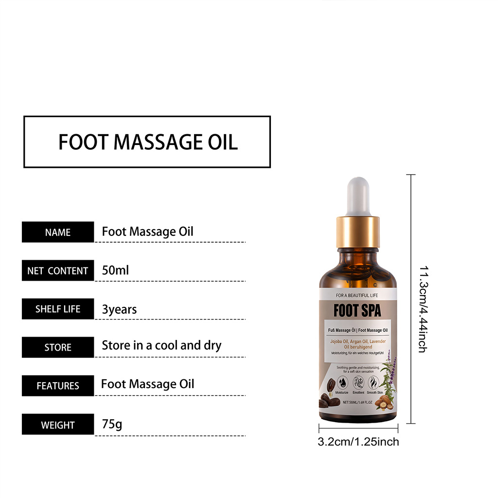 Foot Massage Essential Oil Mild Soft Smooth Texture Light Easy Absorb Daily Skin Foot Care Treatment