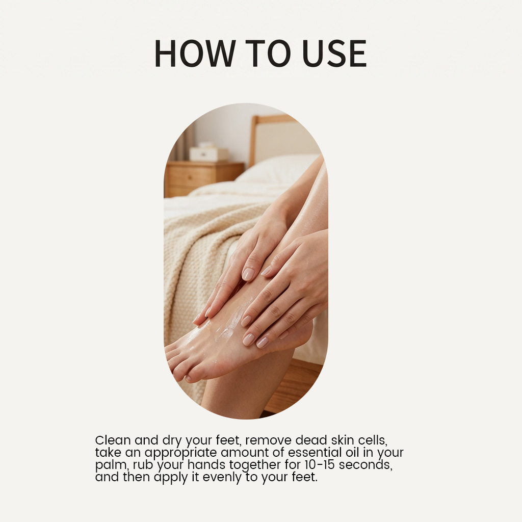 Foot Massage Essential Oil Mild Soft Smooth Texture Light Easy Absorb Daily Skin Foot Care Treatment