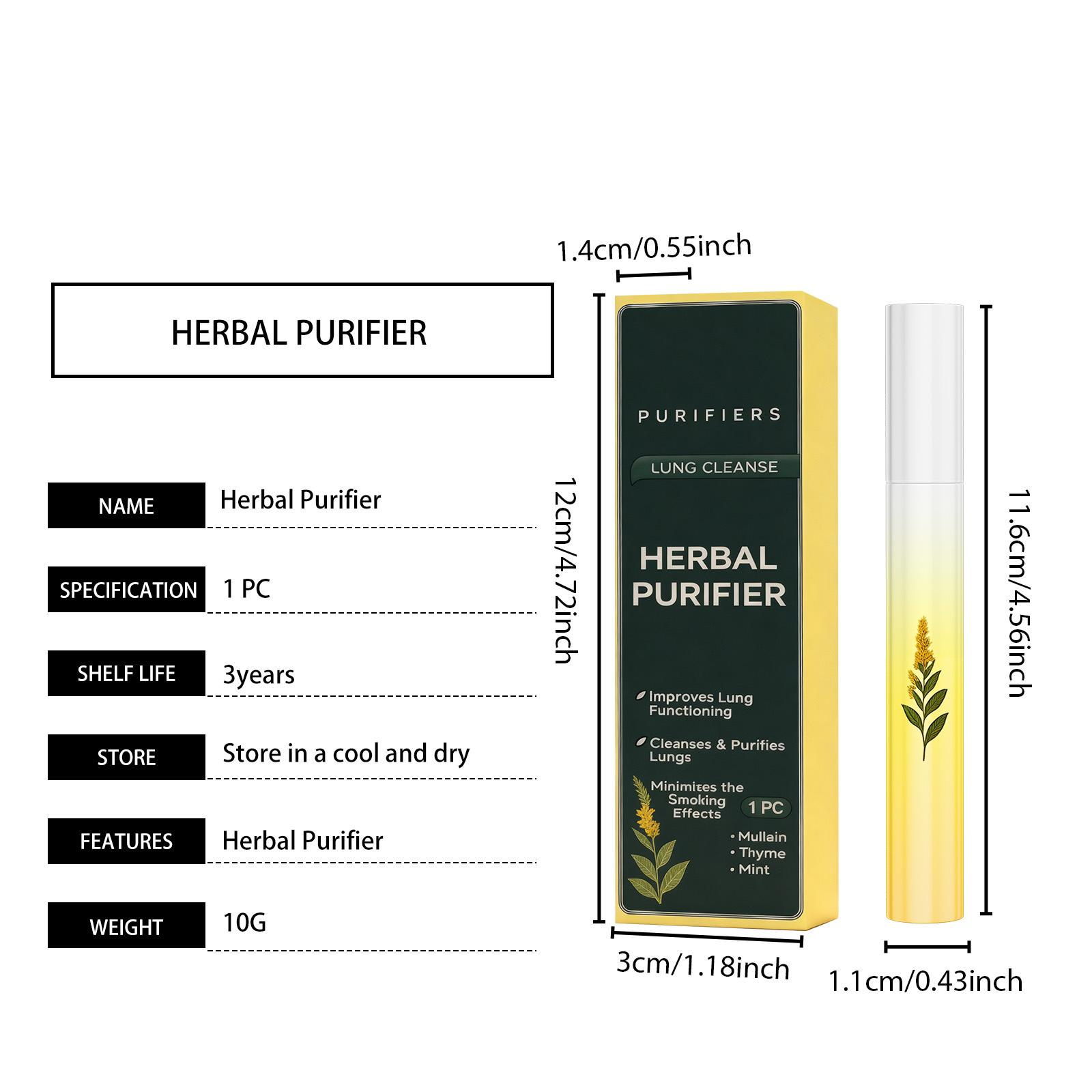Herbal Care Stick Mild Natural Formula Hydrating Comfortable Body Daily Convenient Skin Care Product