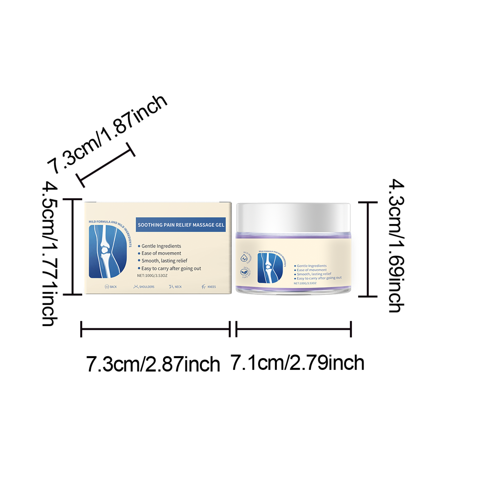 Joint Massage Gel Daily Convenient Gentle Care Non Sticky Comfort External Body Knee Joint Care