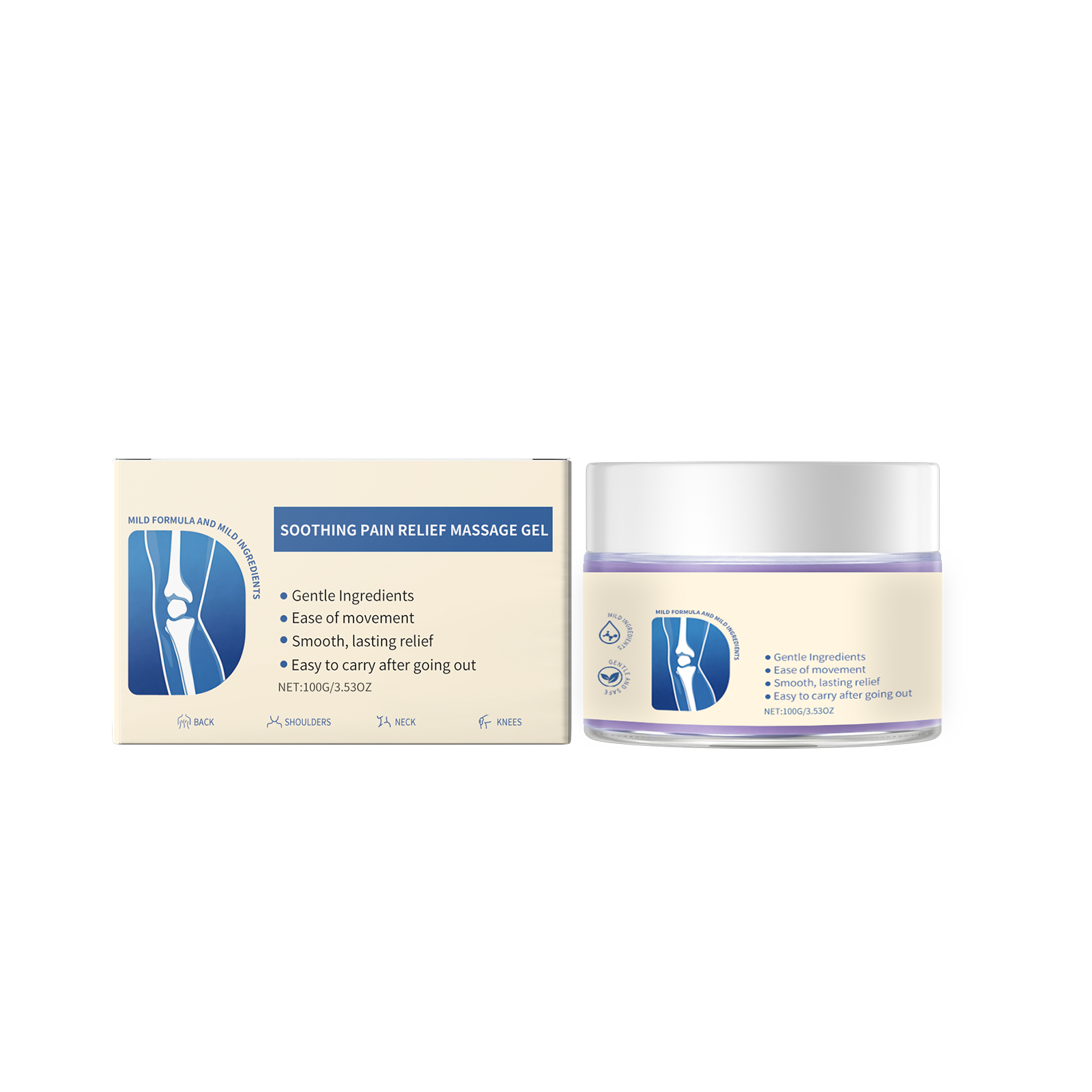 Joint Massage Gel Daily Convenient Gentle Care Non Sticky Comfort External Body Knee Joint Care