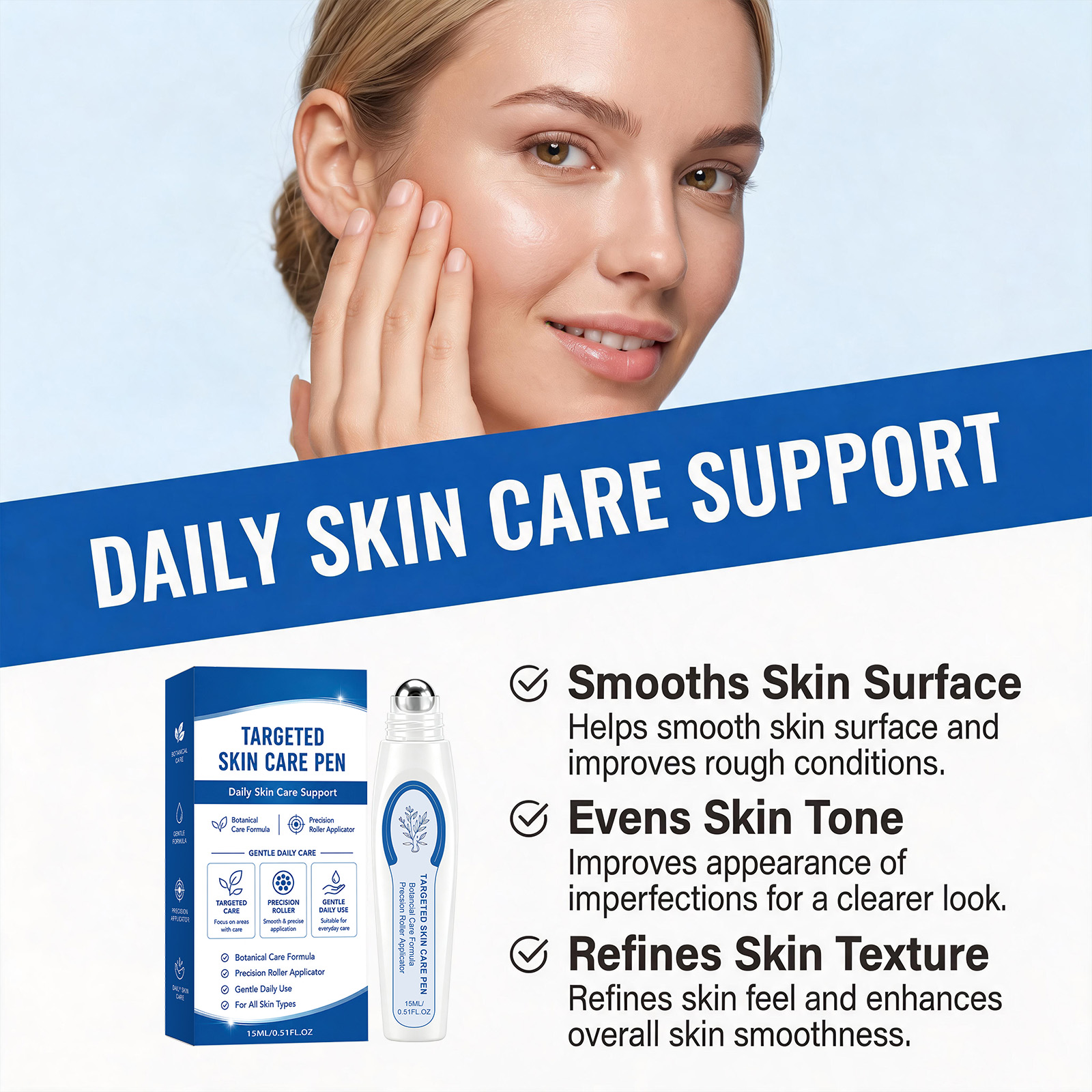 Botanical Skin Smoothing Care Pen Light Texture Mild Formula Fresh Comfort Nourish Skin Daily Care