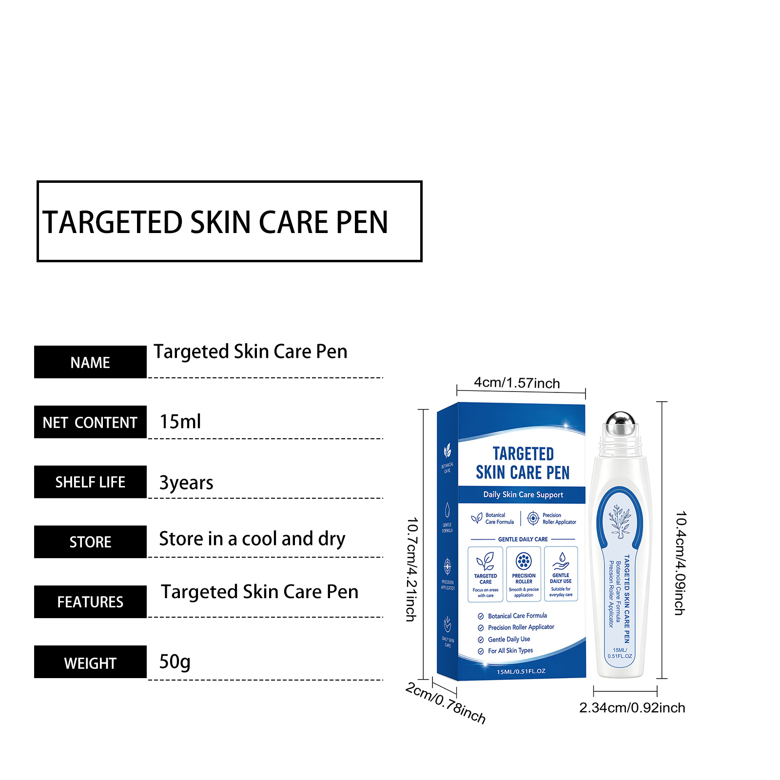 Botanical Skin Smoothing Care Pen Light Texture Mild Formula Fresh Comfort Nourish Skin Daily Care