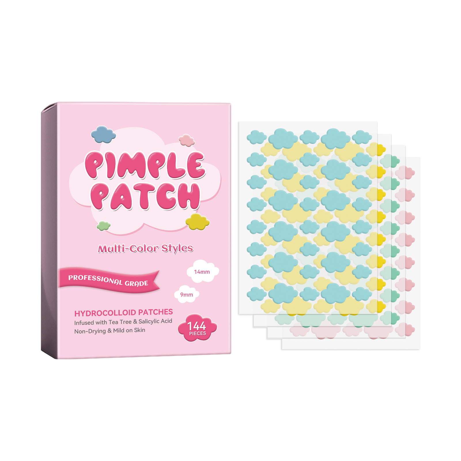 Cloud Acne Patch Mild Clean Thin Invisible Skin Friendly Smooth Soft Facial Surface Pimple Care