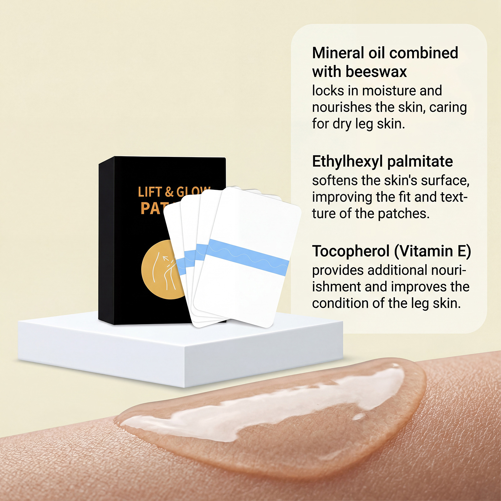 Leg Care Patch Daily Gentle Soft Breathable Easy Operate Convenient External Skin Treatment