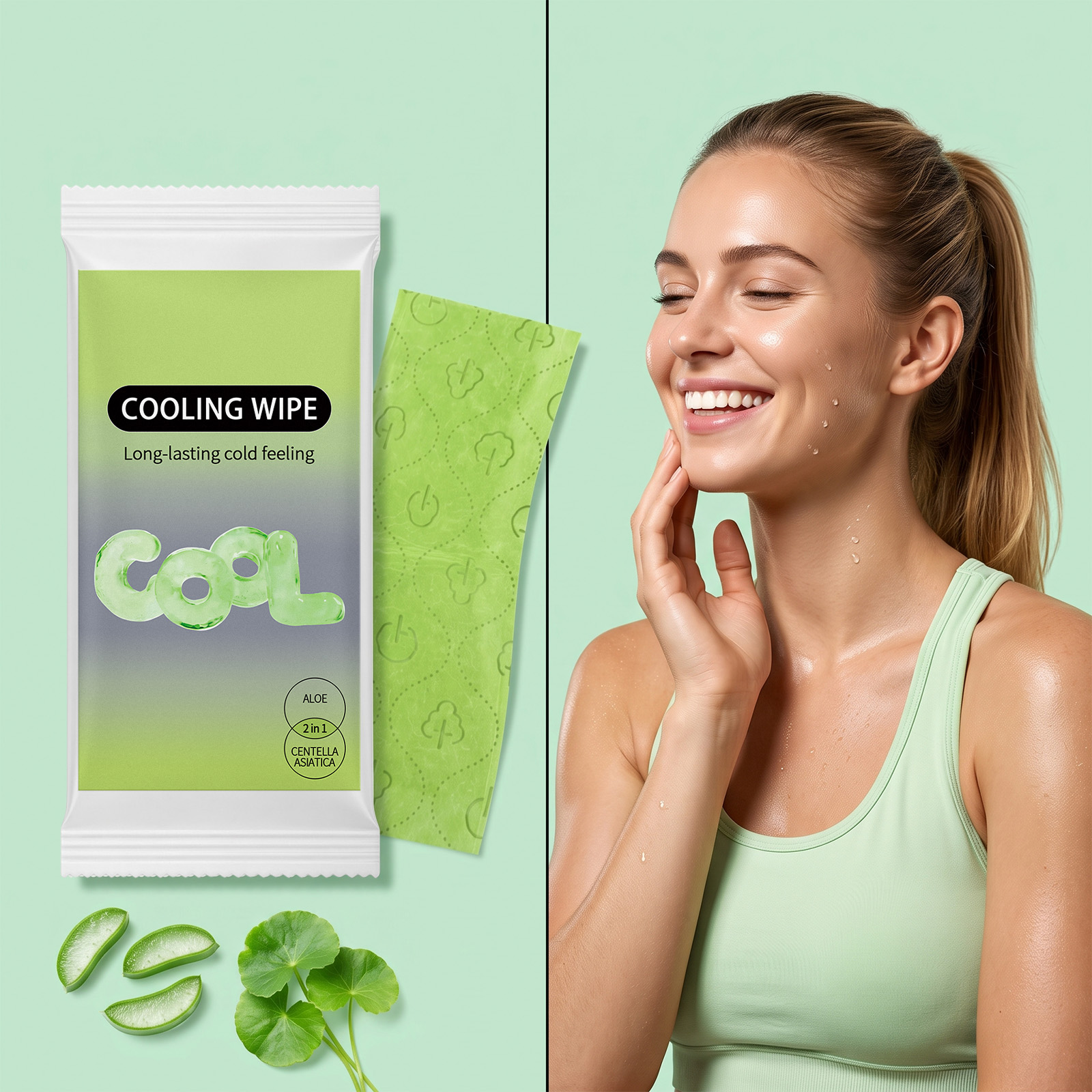 Cool Wipes Sweat Absorbing Breathable Cooling Refreshing Neck Hanging Portable Summer Outdoor Running Fitness Sports