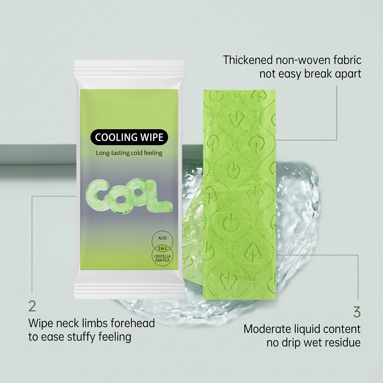 Cool Wipes Sweat Absorbing Breathable Cooling Refreshing Neck Hanging Portable Summer Outdoor Running Fitness Sports