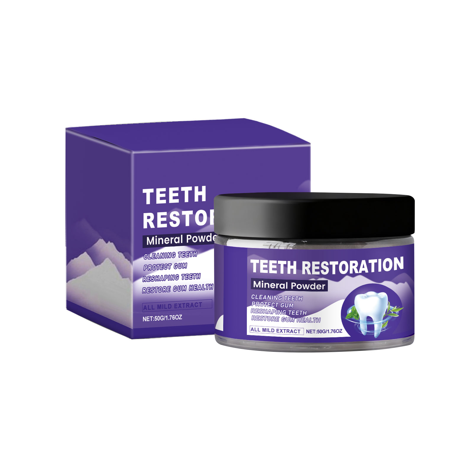 Dental Powder Daily Care Oral Sanitation Clean Teeth Remove Bad Breath Fresh Glossy Brighten Smiles Gentle Mouth Protection