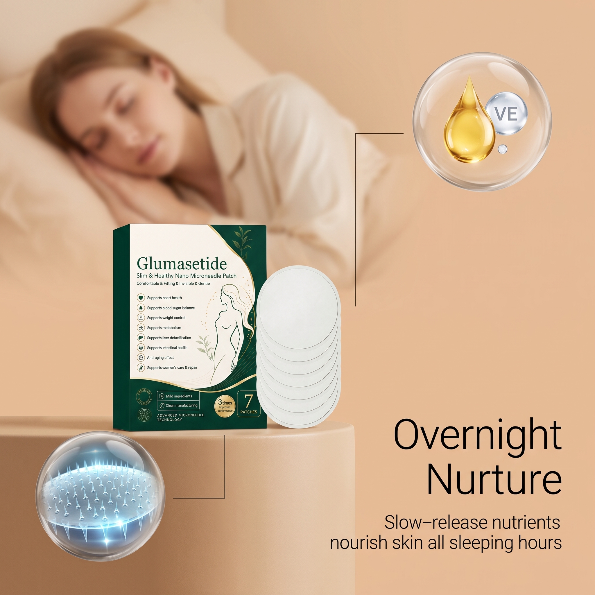 Nano Care Patch Skin Friendly Breathable Figure Shaping Light Convenient Body Daily Management