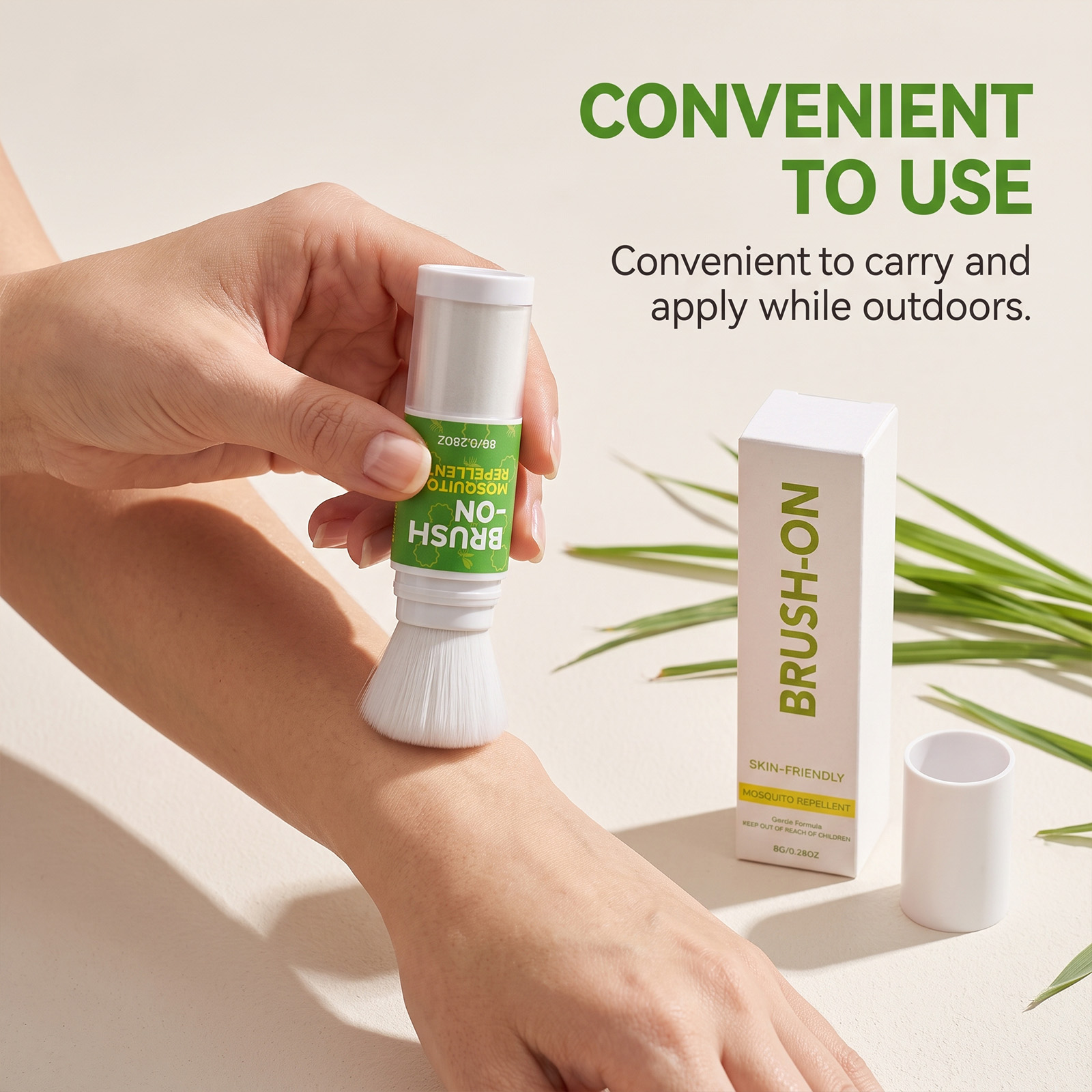 Insect Repellent Powder Brush Long Lasting Mosquito Protection Outdoor Camping Gentle Skin Friendly Anti Stick Hand