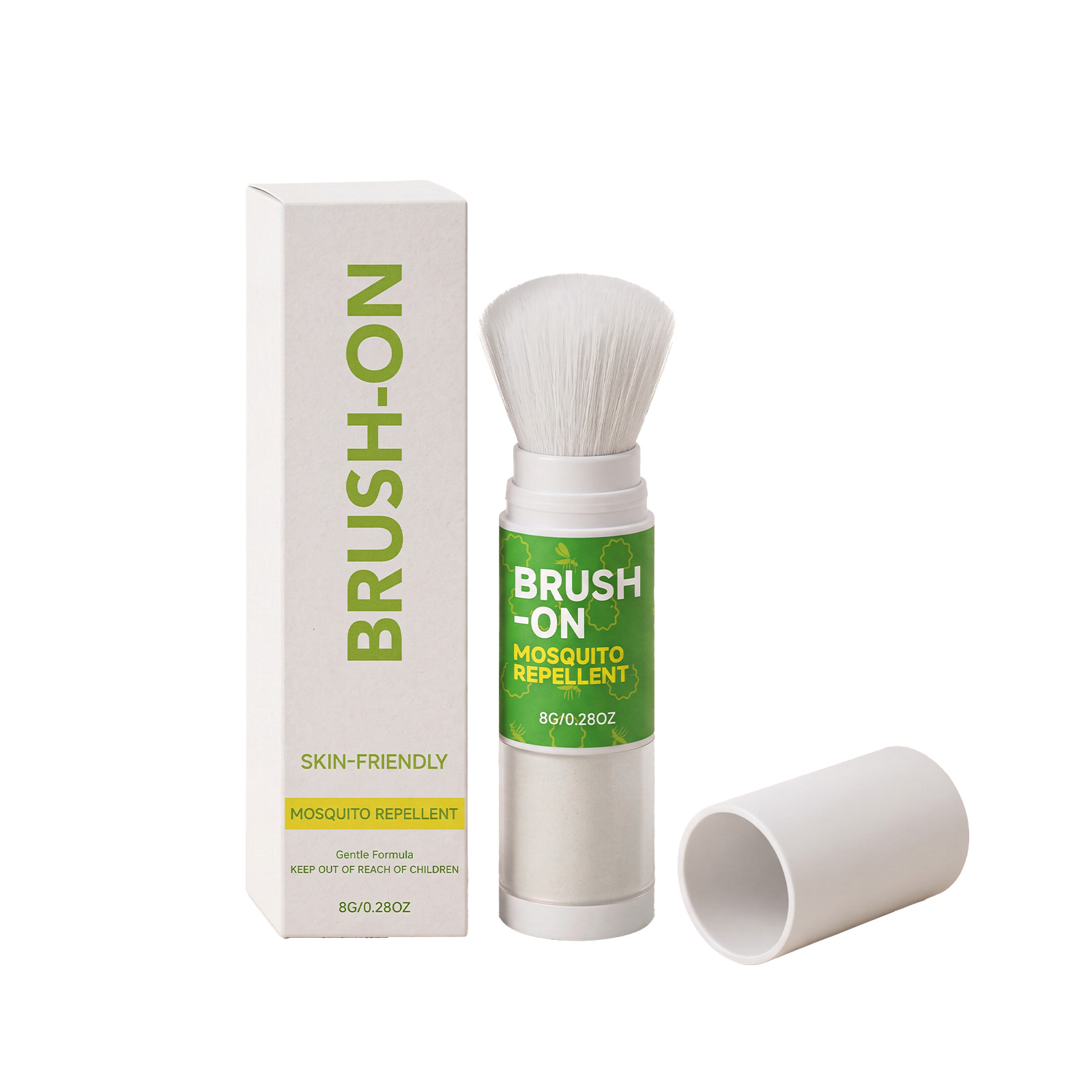 Insect Repellent Powder Brush Long Lasting Mosquito Protection Outdoor Camping Gentle Skin Friendly Anti Stick Hand