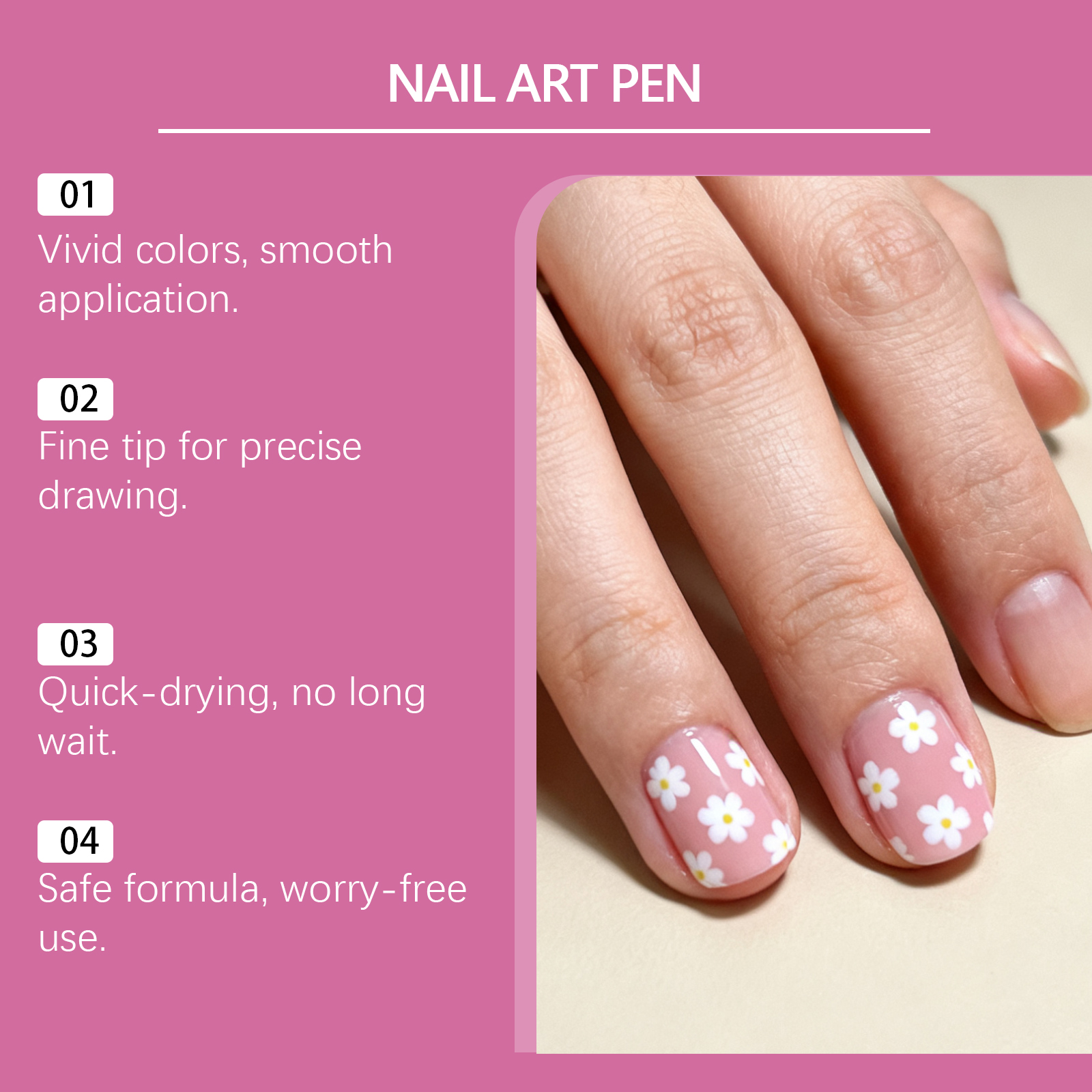 Nail Graffiti Painting Pen Diy Creative Graffiti Exquisite Pattern Easy Operation Bright Multicolor Outline Painting Pen