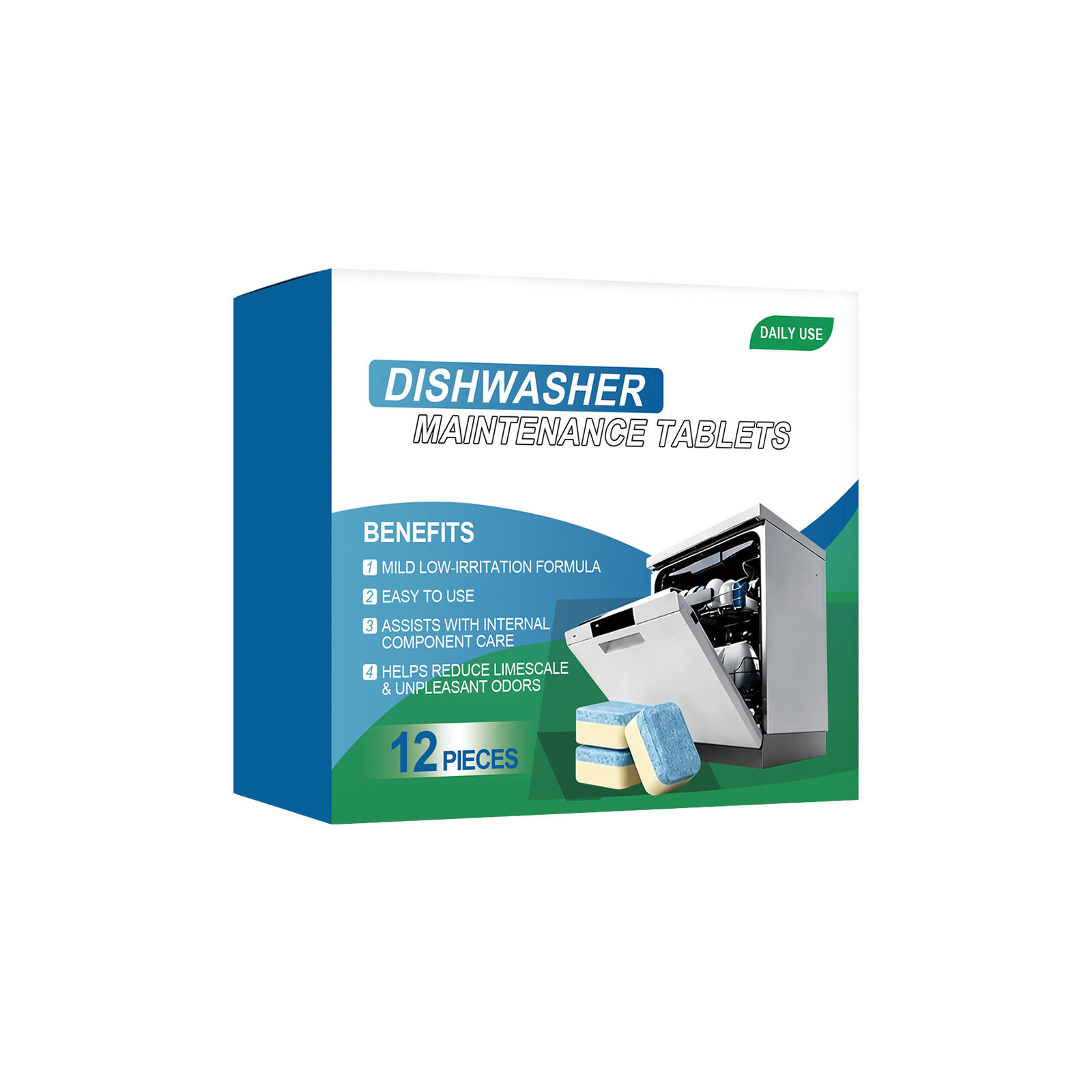 Dishwasher Cleaning Tablet Clean Decontaminate Descaling Fresh Bright Scale Residue Purify Polish Household