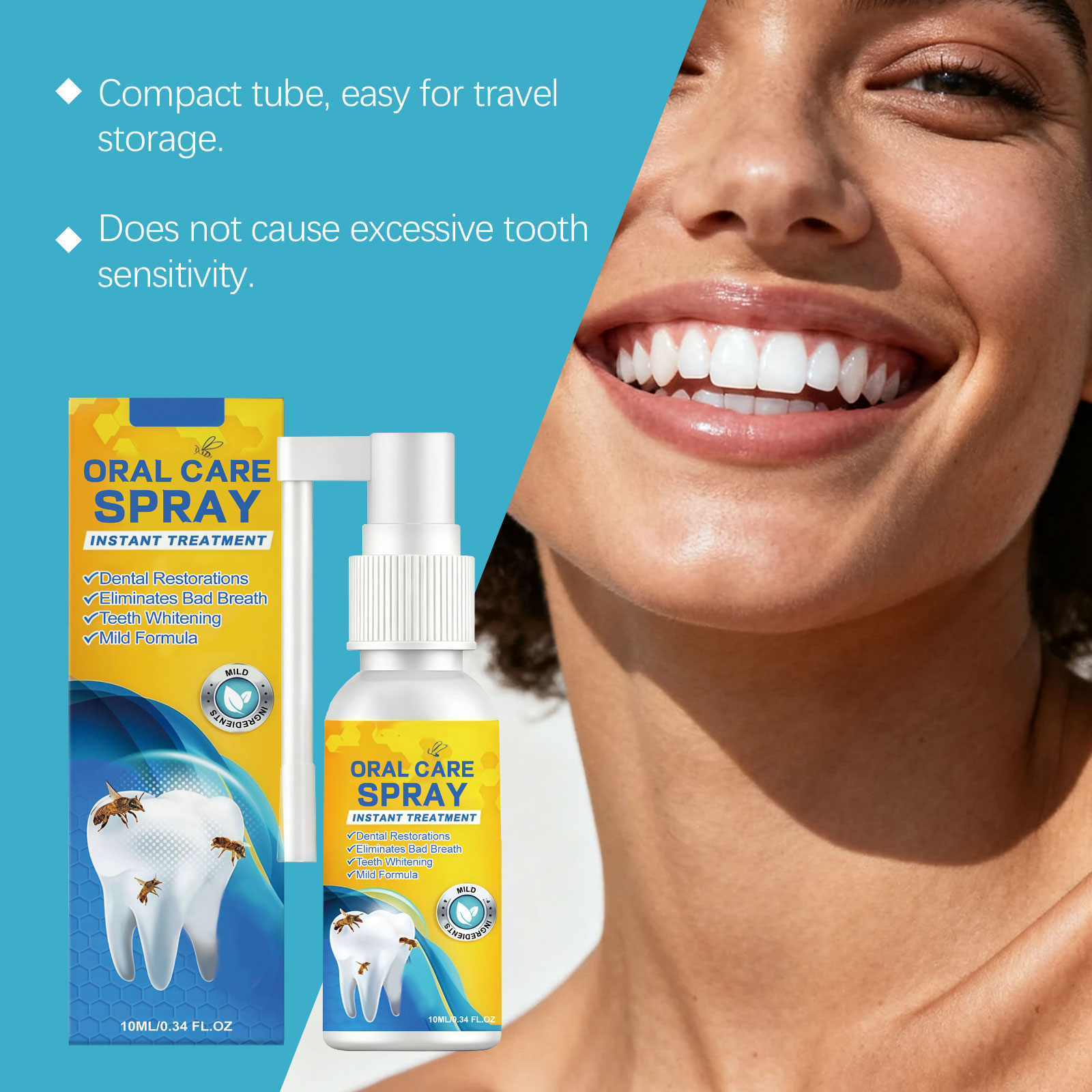 Oral Care Spray Daily Mild Care Teeth Cleaning Comfort Oral Fresh Long Lasting Fragrance Care Spray