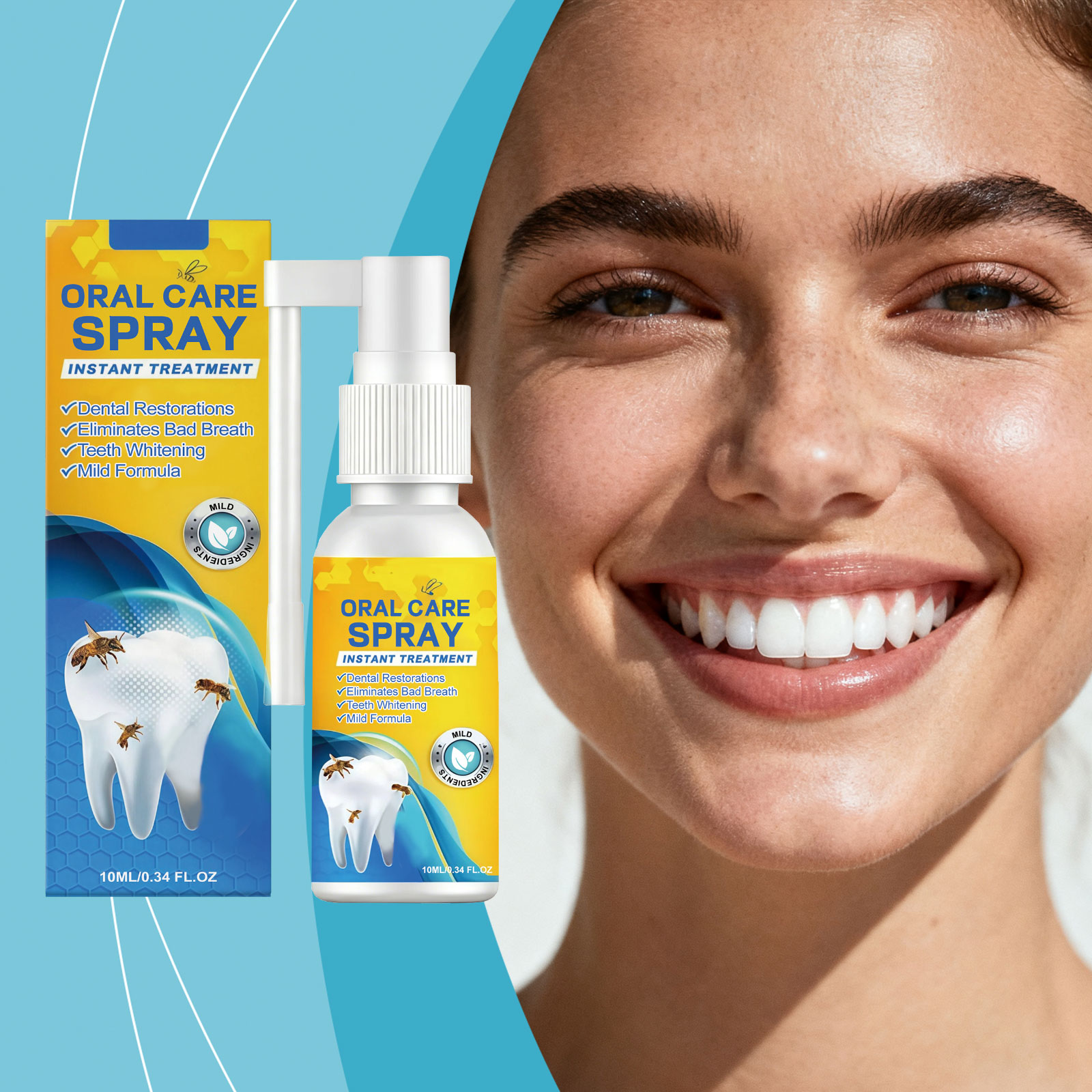 Oral Care Spray Daily Mild Care Teeth Cleaning Comfort Oral Fresh Long Lasting Fragrance Care Spray