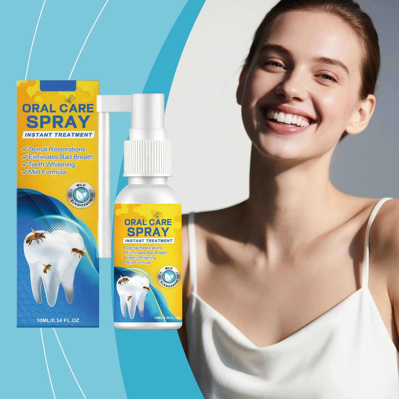 Oral Care Spray Daily Mild Care Teeth Cleaning Comfort Oral Fresh Long Lasting Fragrance Care Spray