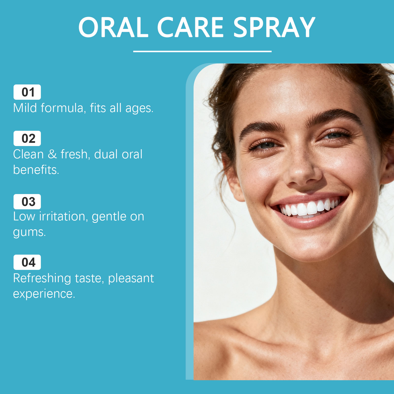 Oral Care Spray Daily Mild Care Teeth Cleaning Comfort Oral Fresh Long Lasting Fragrance Care Spray