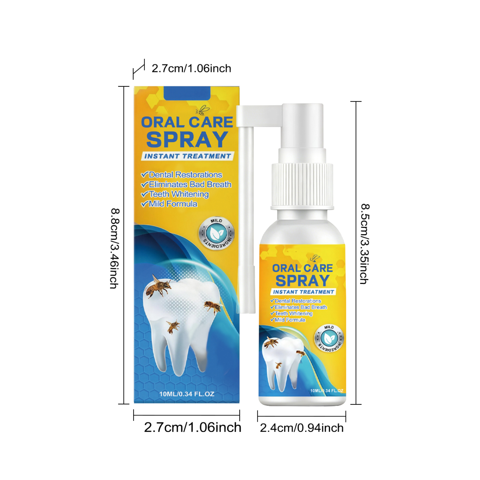 Oral Care Spray Daily Mild Care Teeth Cleaning Comfort Oral Fresh Long Lasting Fragrance Care Spray