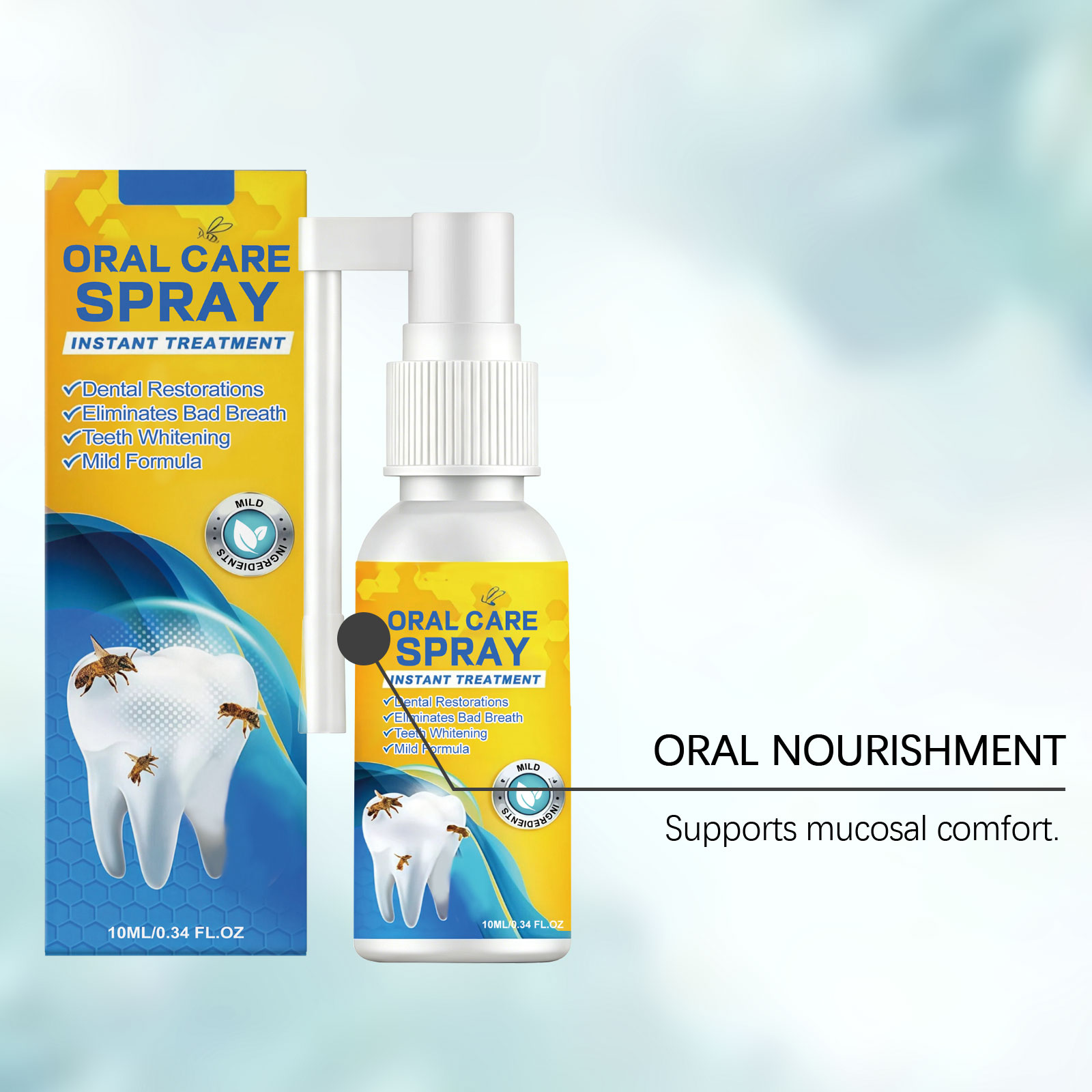 Oral Care Spray Daily Mild Care Teeth Cleaning Comfort Oral Fresh Long Lasting Fragrance Care Spray
