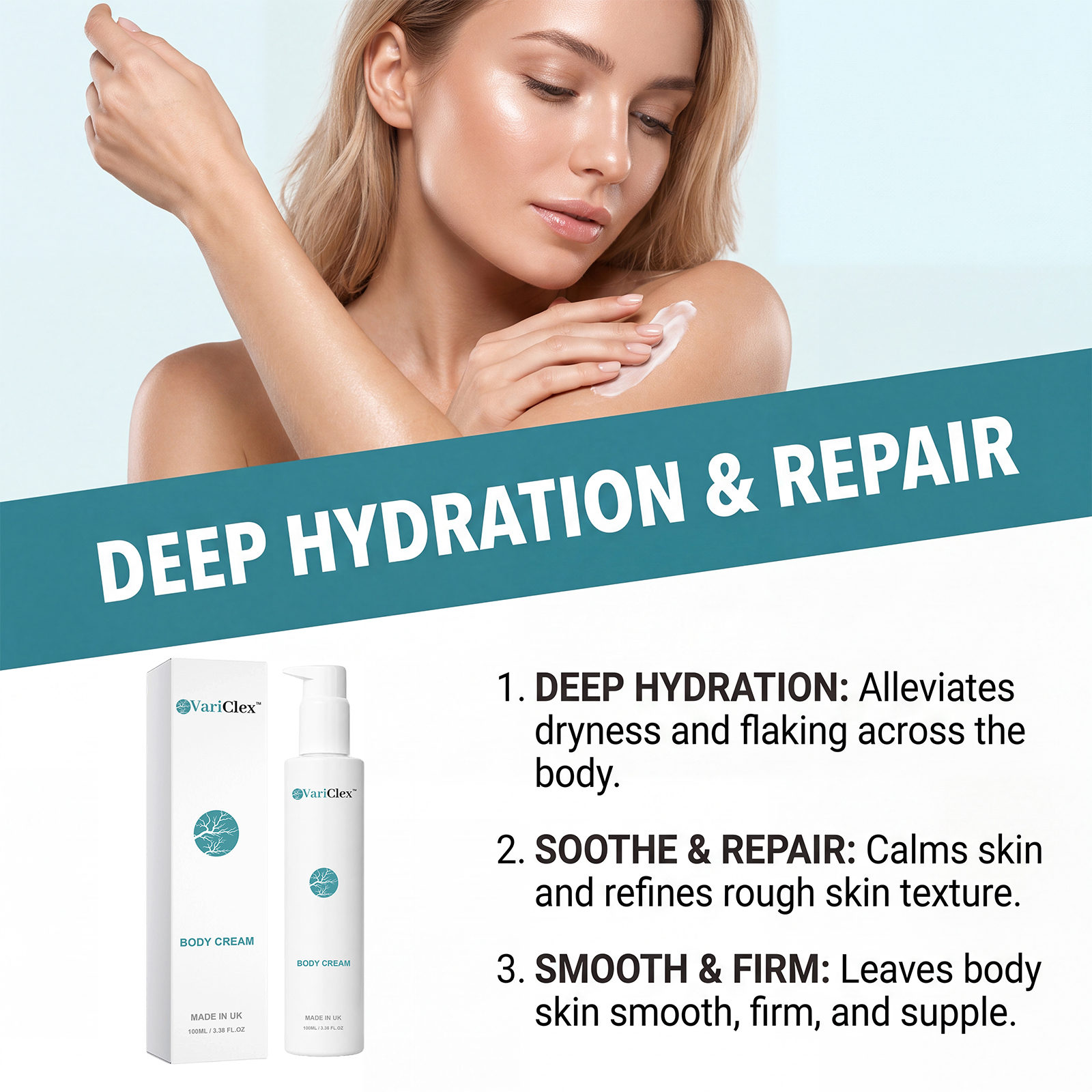 Moisturizing Nourishing Body Cream Gentle Soft Care Protect Body Skin Light Texture Smooth Spread