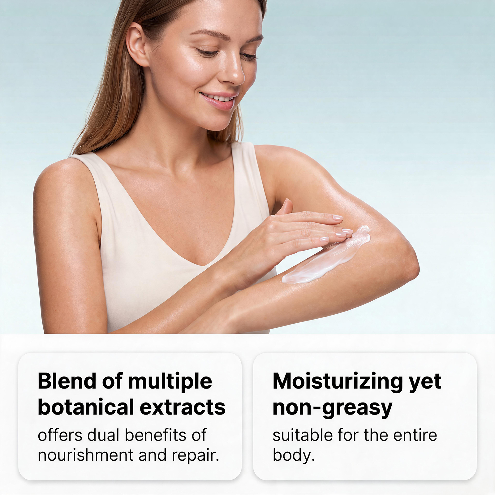 Moisturizing Nourishing Body Cream Gentle Soft Care Protect Body Skin Light Texture Smooth Spread