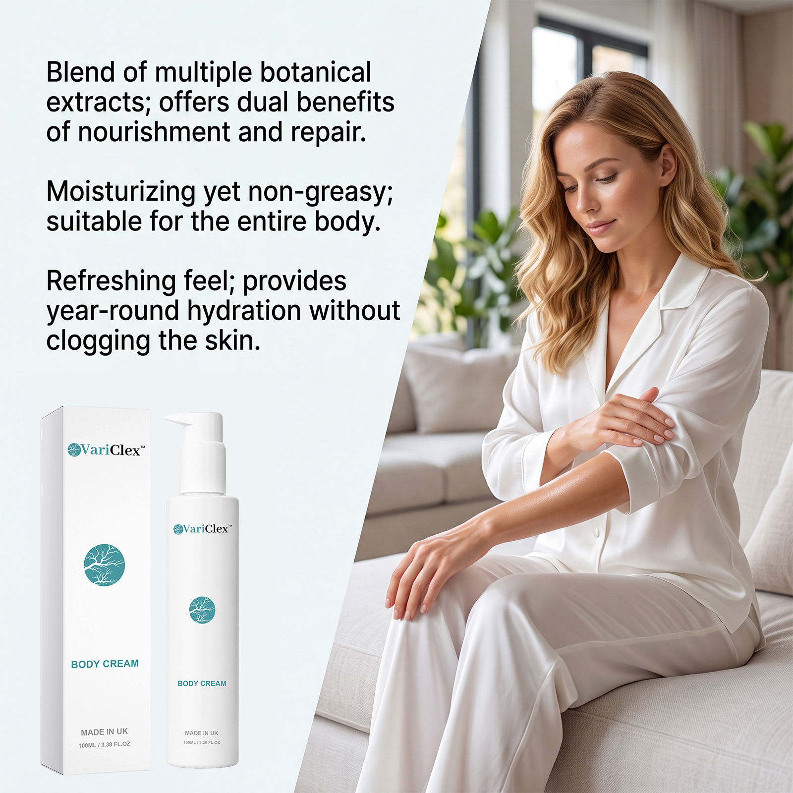 Moisturizing Nourishing Body Cream Gentle Soft Care Protect Body Skin Light Texture Smooth Spread