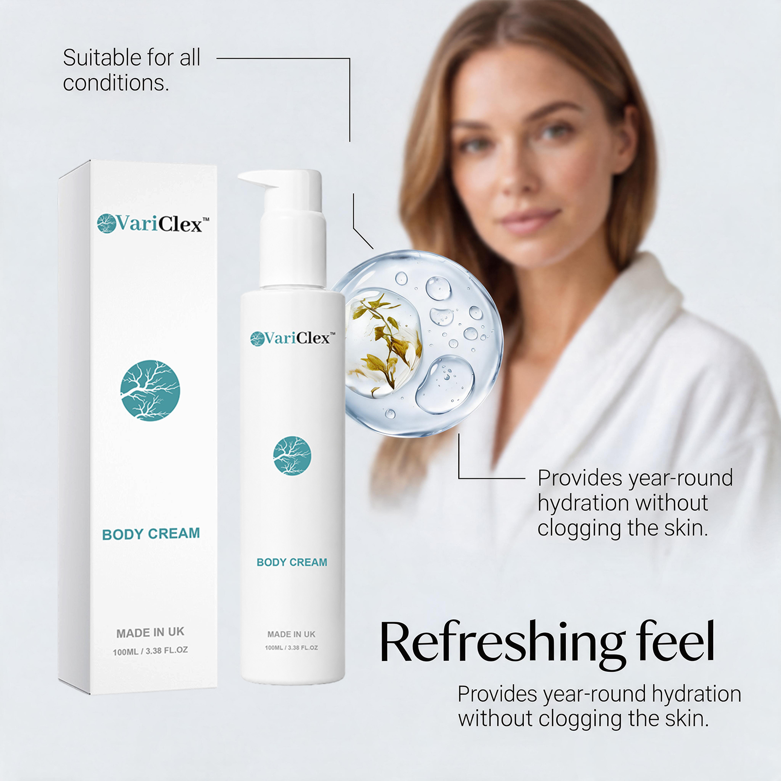 Moisturizing Nourishing Body Cream Gentle Soft Care Protect Body Skin Light Texture Smooth Spread