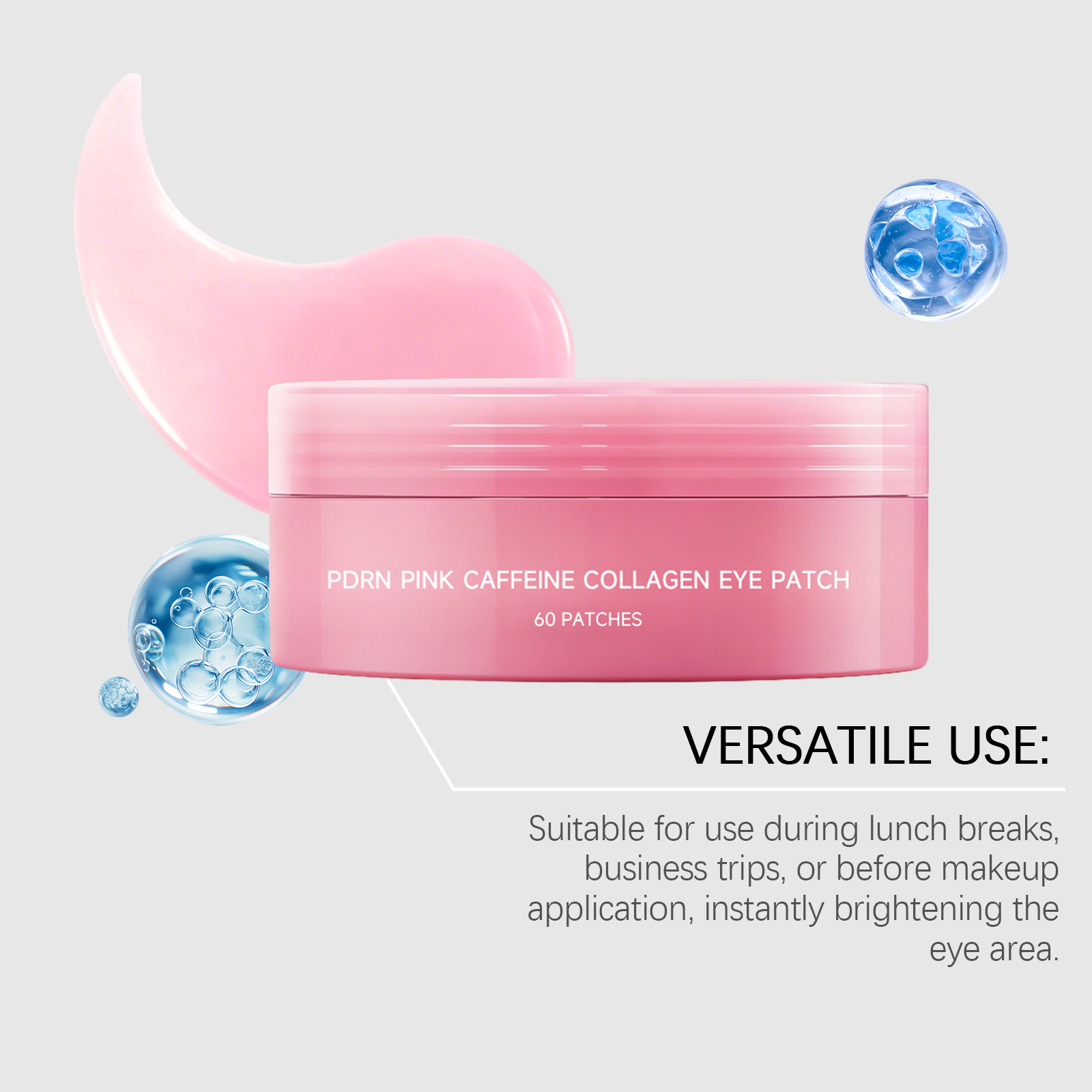 Pink Collagen Eye Mask Mild Hydrating Care Lock Moisture Elastic Smooth Improve Eye Area Sagging