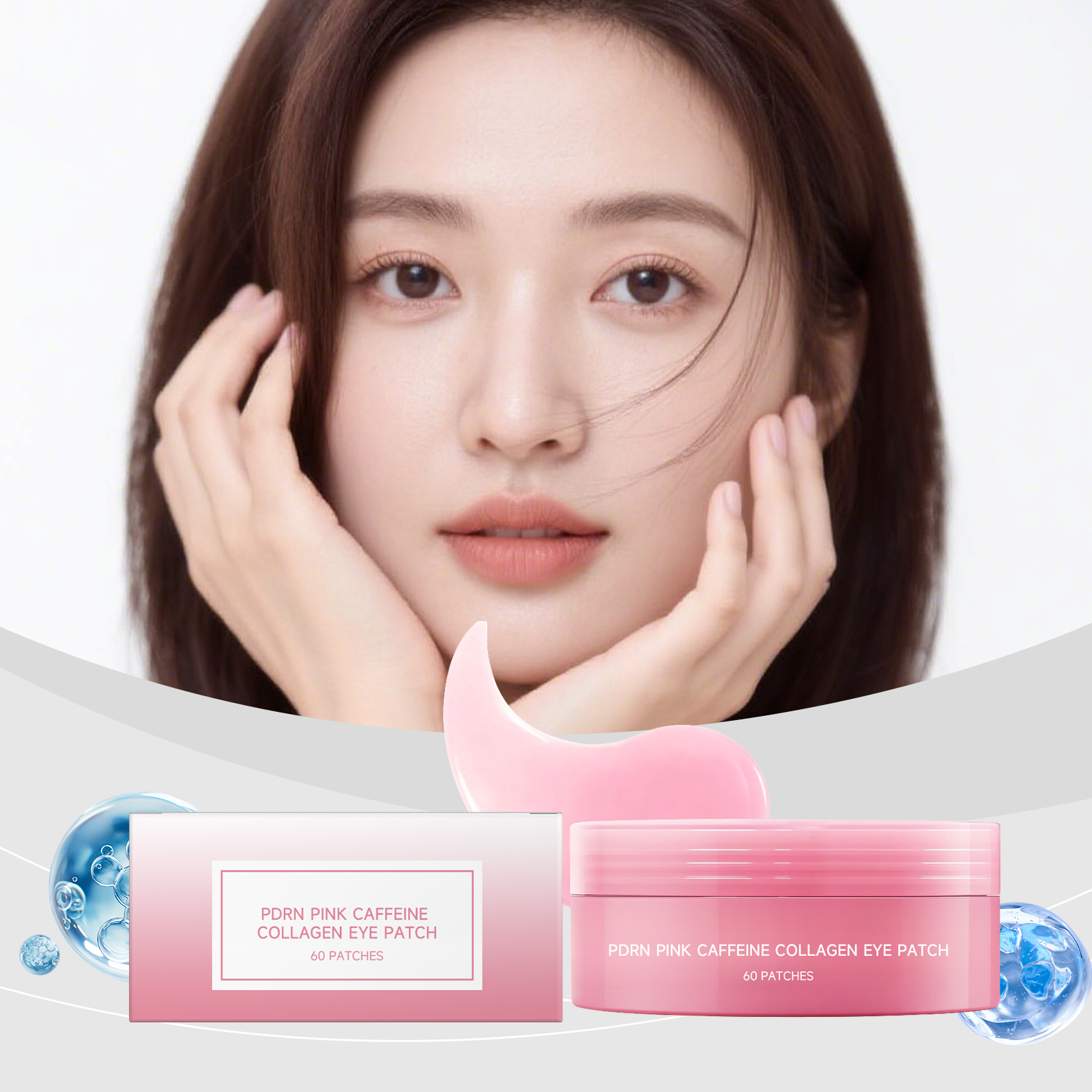 Pink Collagen Eye Mask Mild Hydrating Care Lock Moisture Elastic Smooth Improve Eye Area Sagging