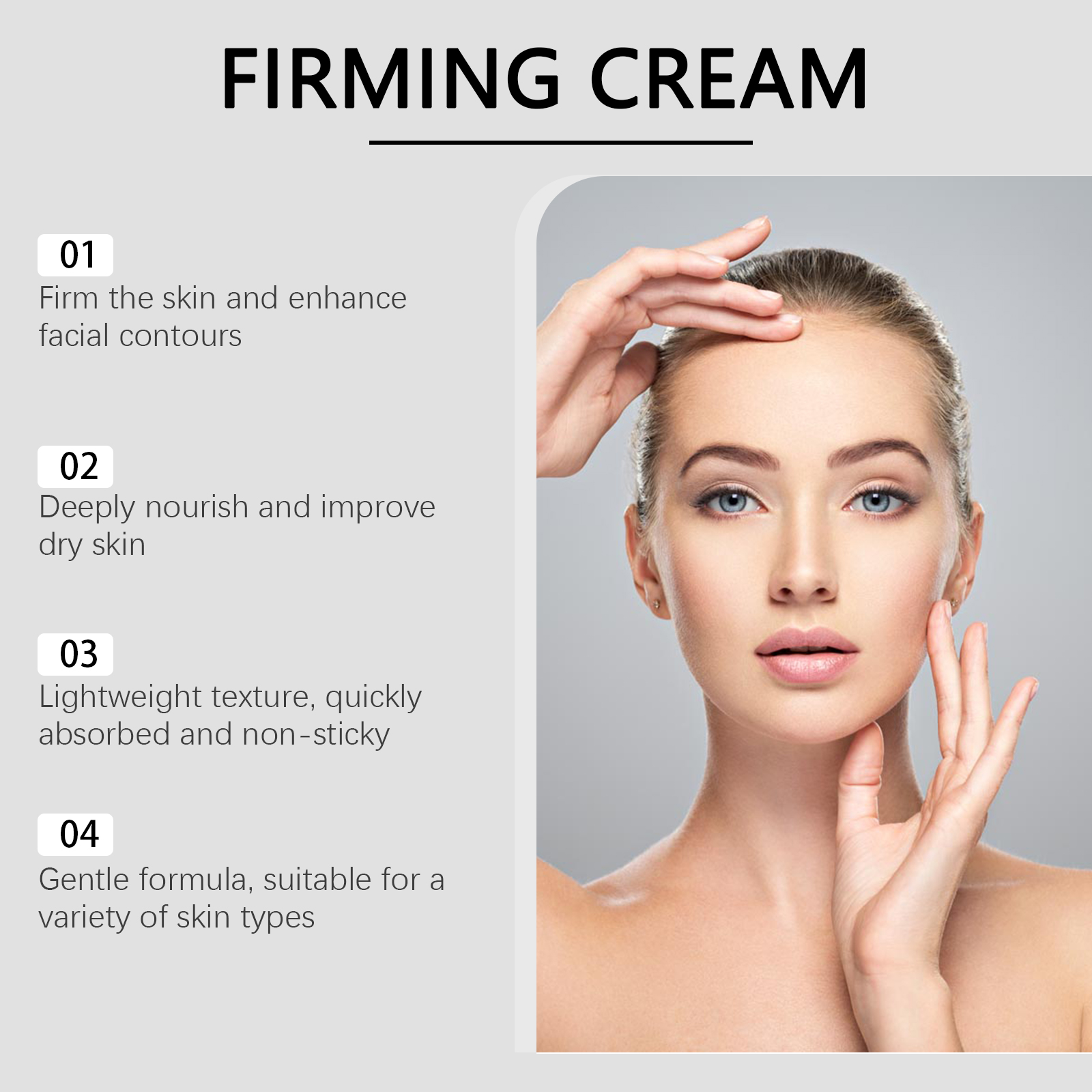 Hyaluronic Acid Moisturizing Lotion Daily Nourishing Cream Gentle Lightweight Facial Skin Care Product