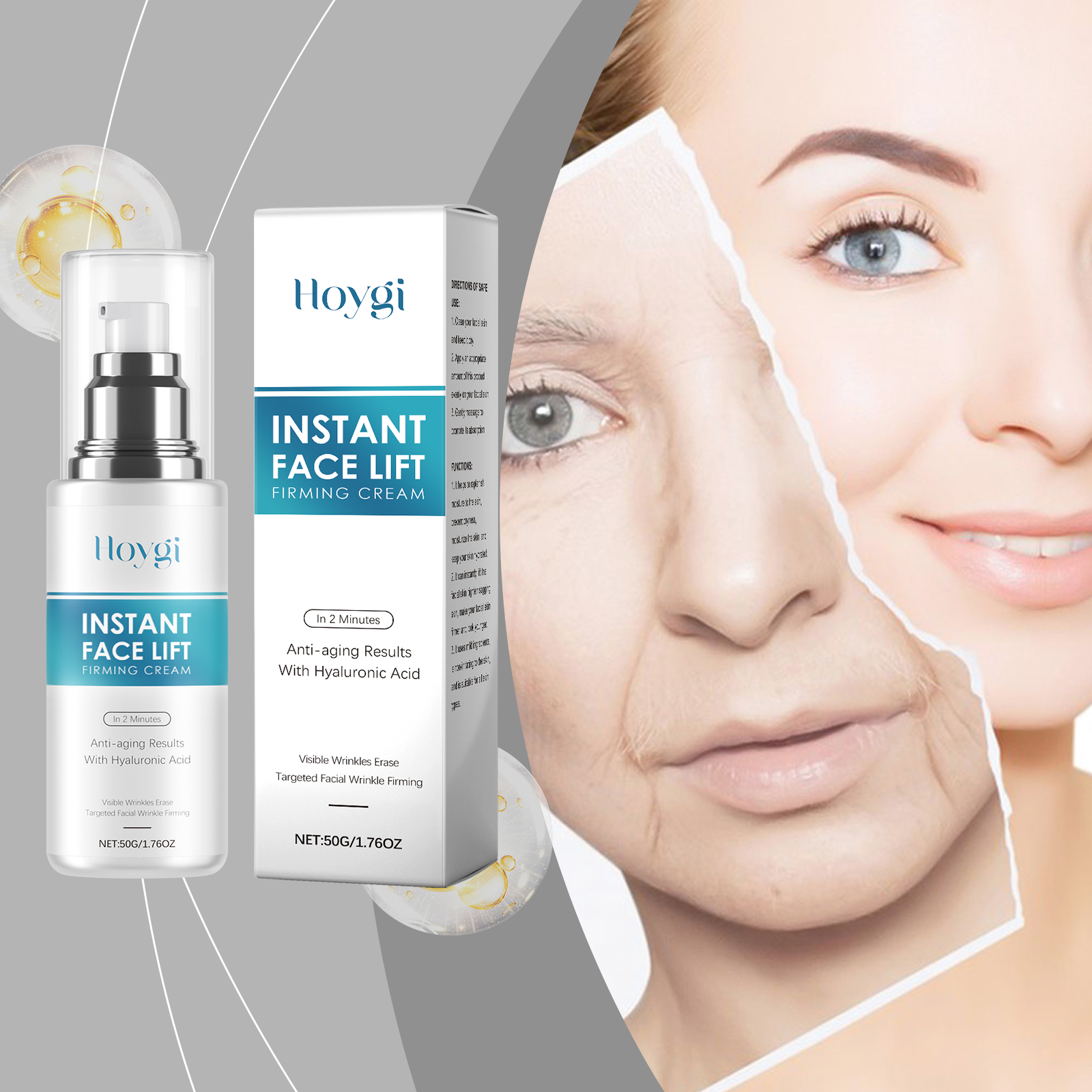 Hyaluronic Acid Moisturizing Lotion Daily Nourishing Cream Gentle Lightweight Facial Skin Care Product