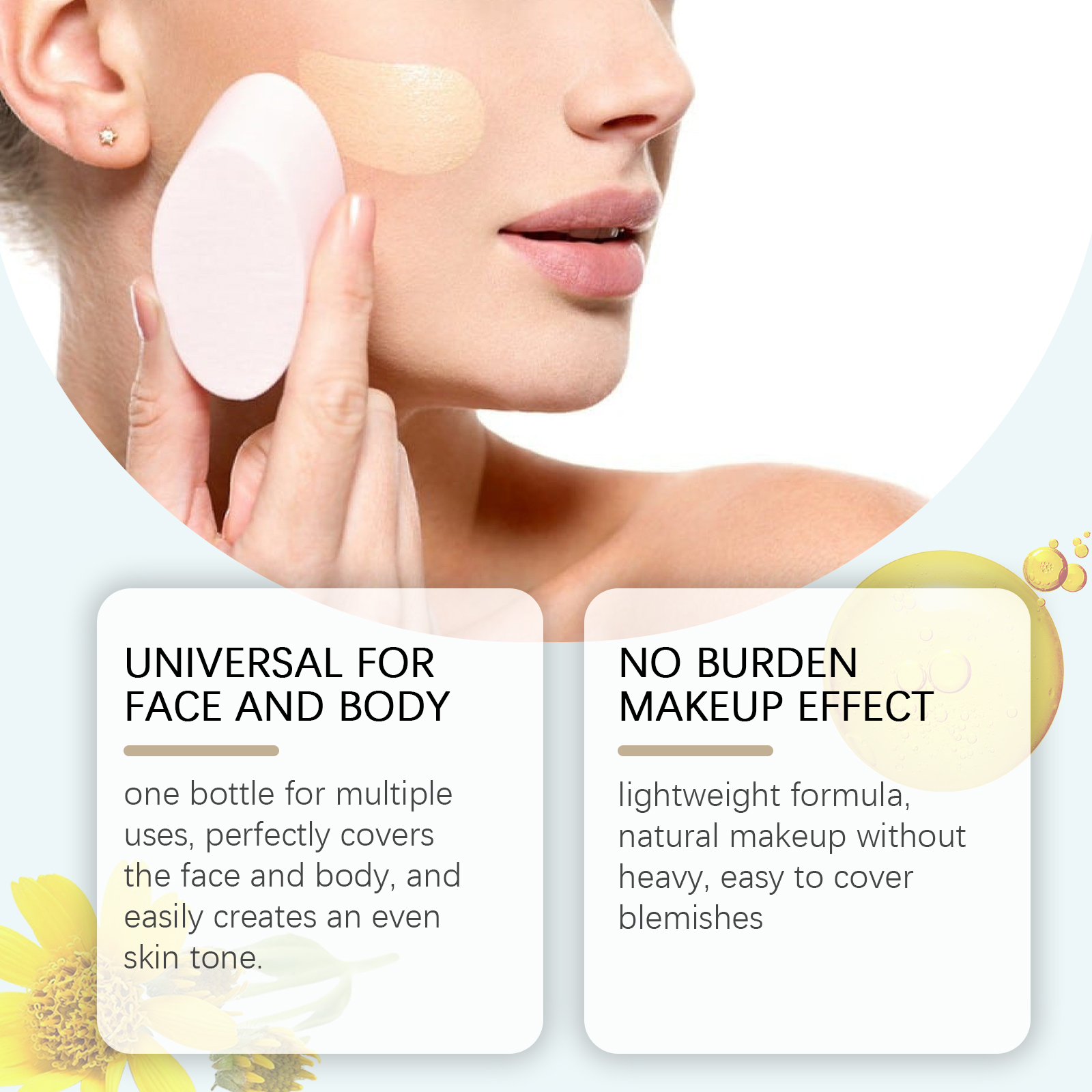 Concealer Improves Dullness Lightweight Adhesive Moisturizing Nourishing Brightening Sheer Long Lasting Concealer