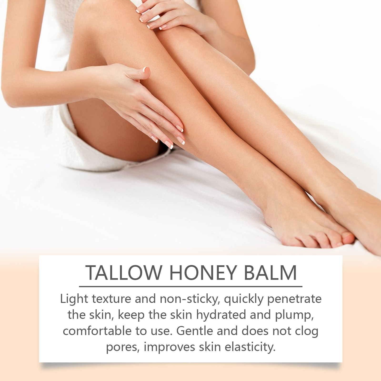 Tallow Honey Moisturizing Cream Gentle Hydrating Nourishing Light Non Sticky Smooth Skin Care Lotion