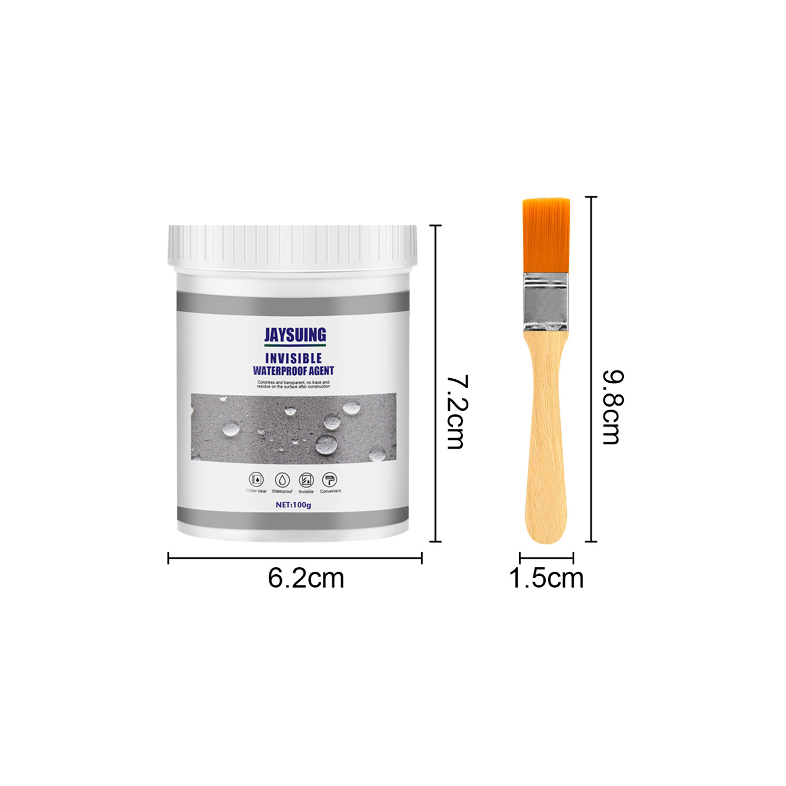 Waterproof Sealant Coating 100g With Brush For Bathroom Kitchen Wall Crack Leak Repair Tile Floor Sealer