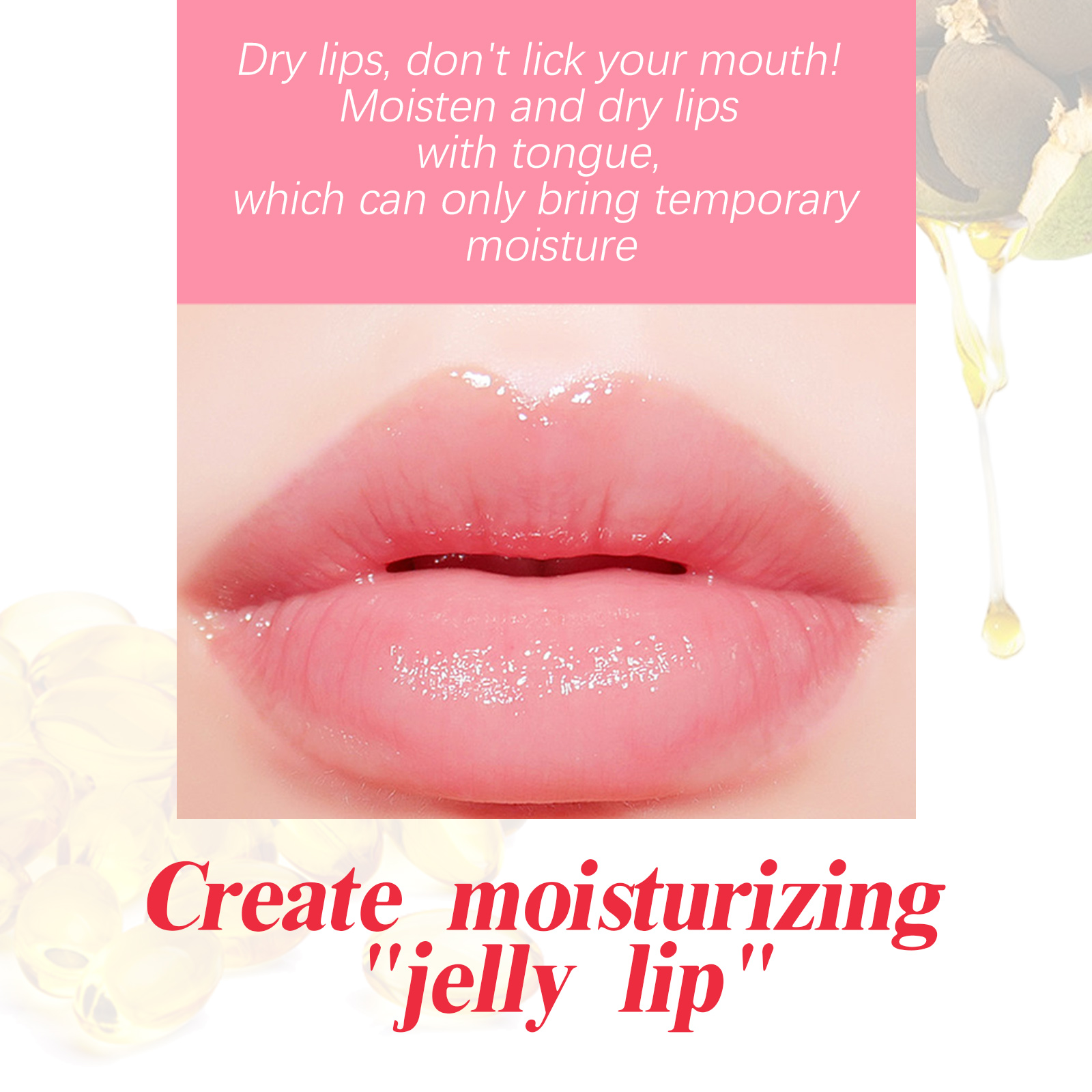 Jelly Lip Mask Moisturizing Hydrating Fine Line Reduction Overnight Lip Care Treatment 1 PCS