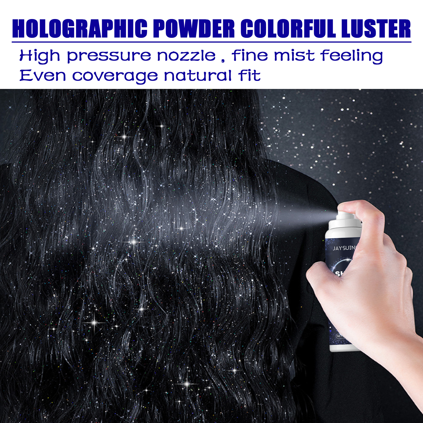 Shimmer Highlighting Spray High Gloss Body Hair Festival Party Makeup Setting Powder Glitter 60ml