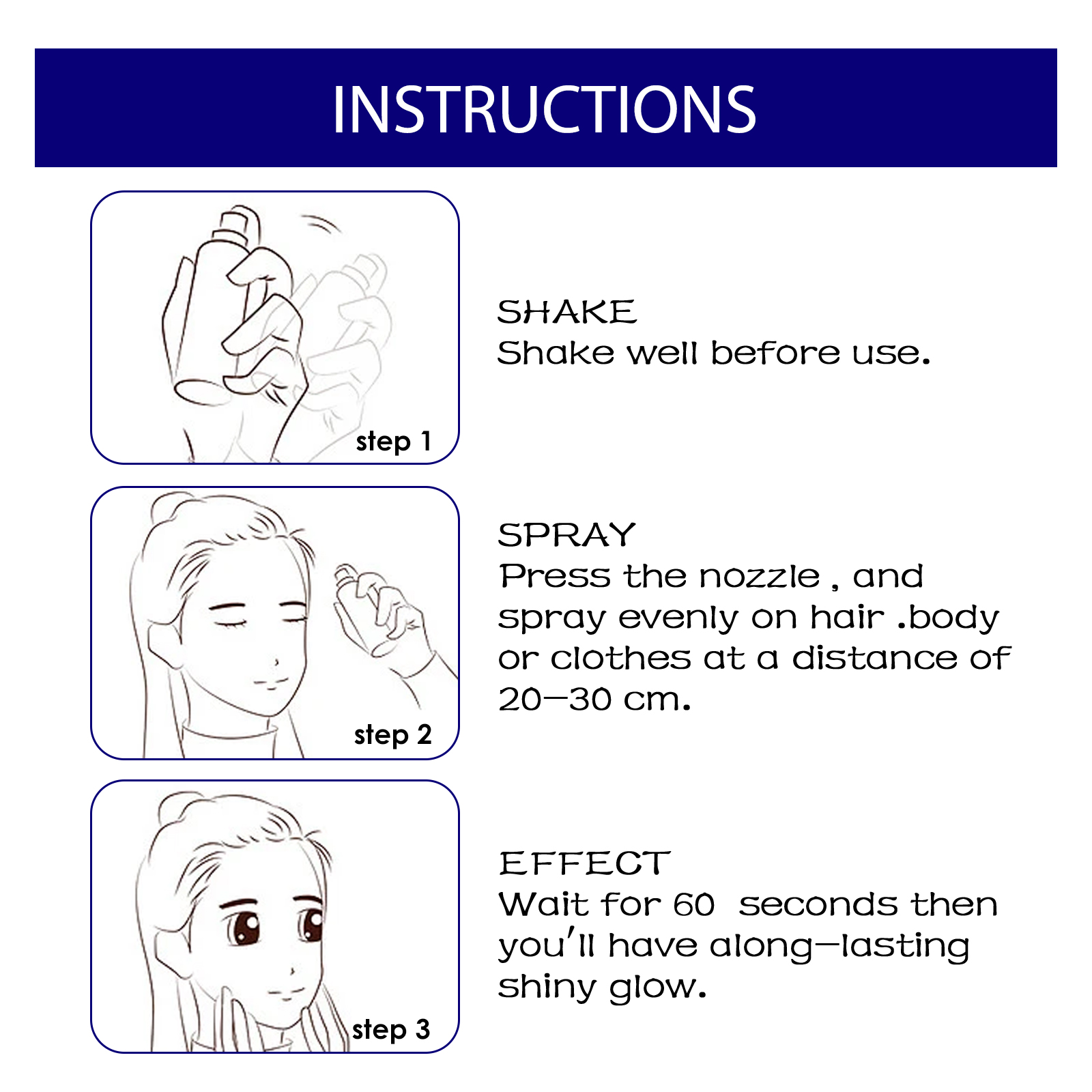 Shimmer Highlighting Spray High Gloss Body Hair Festival Party Makeup Setting Powder Glitter 60ml