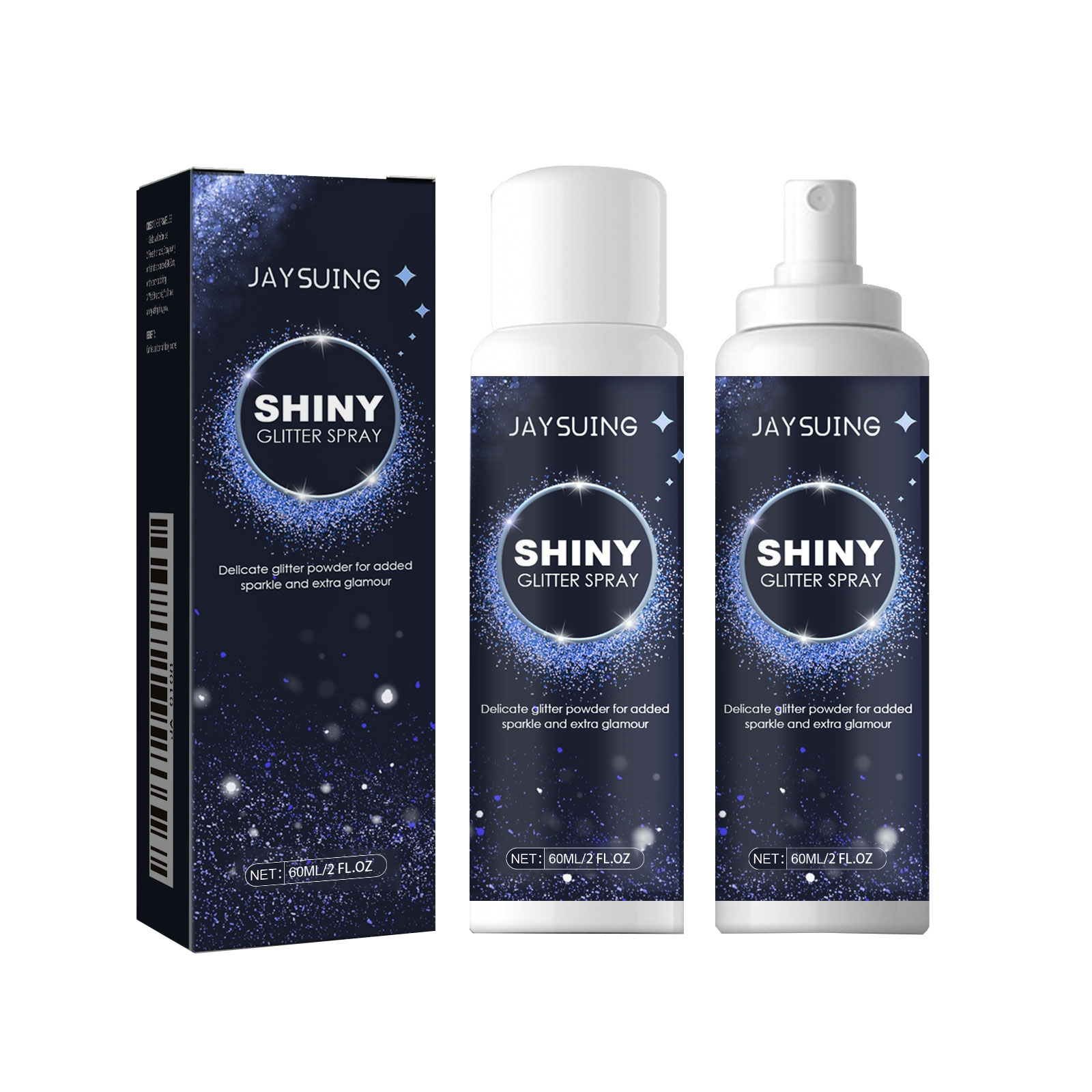 Shimmer Highlighting Spray High Gloss Body Hair Festival Party Makeup Setting Powder Glitter 60ml