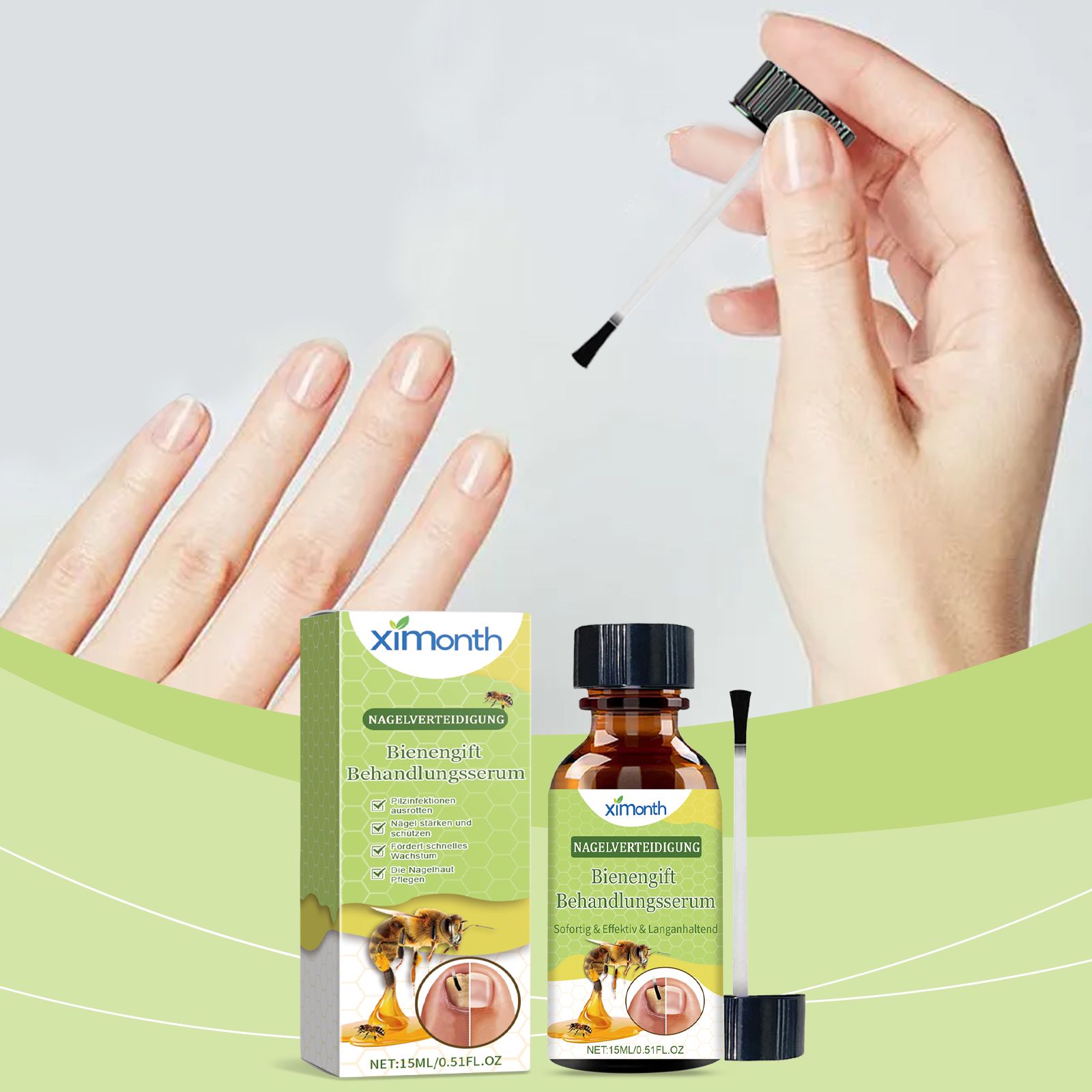 Nail Care Essence For Toenails And Fingernails Gentle Cleansing Moisturizing Repair Daily Home Treatment 15ml