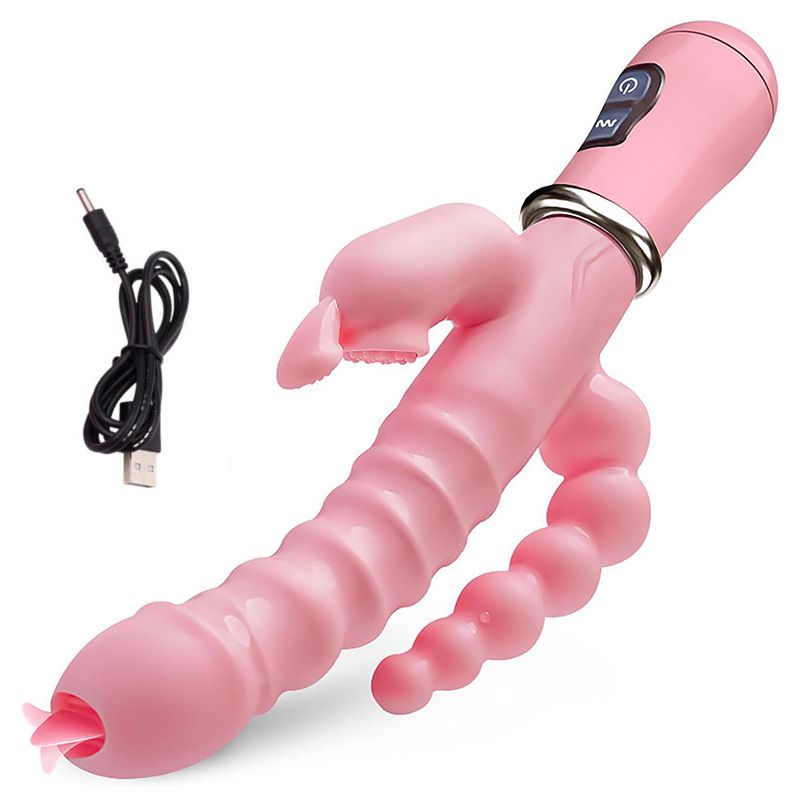 Vibrator for Couples SM Anal Training Tongue Licking AV Wand Masturbation Love Egg Sex Toy Rechargeable Triple Prong Adult Toys