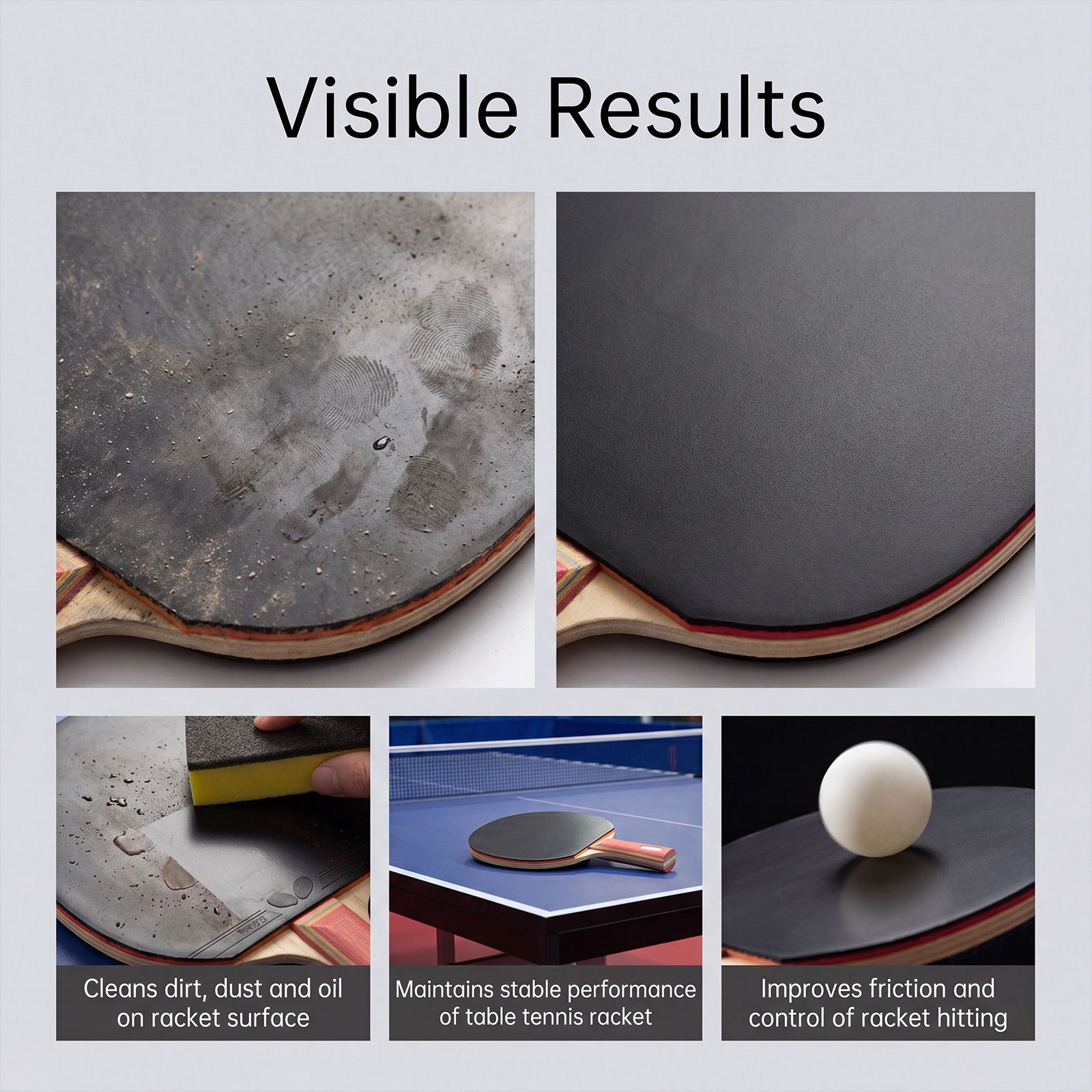 Table Tennis Racket Cleaner Spray For Rubber Surface Stain Removal And Daily Care