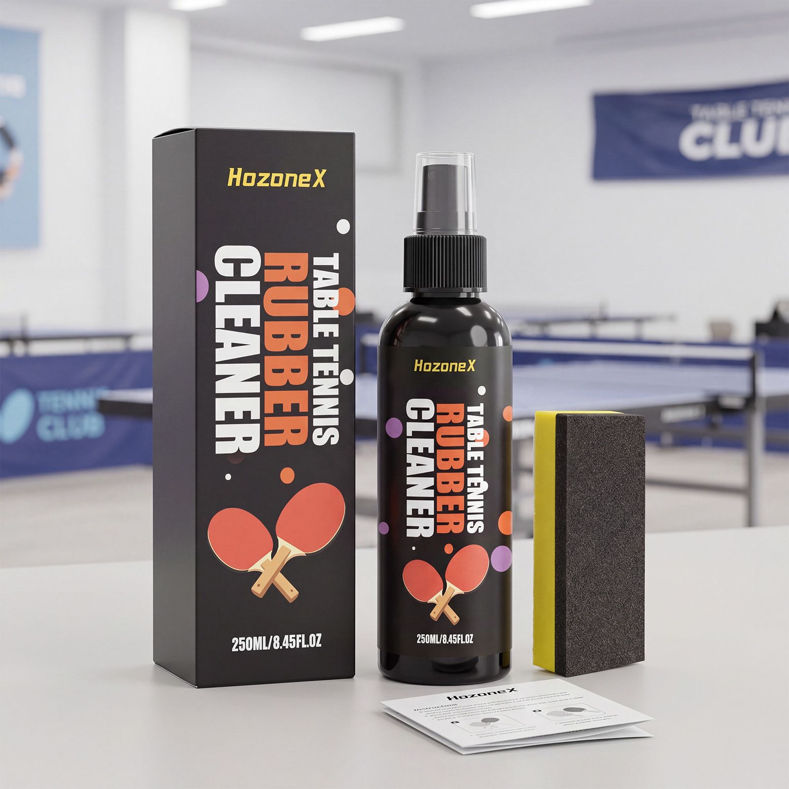 Table Tennis Racket Cleaner Spray For Rubber Surface Stain Removal And Daily Care