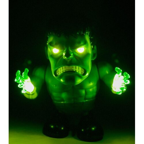 (Action Figure Dance Super Hero Robot Toy Dancing Music Lights For Kids Gift - Hulk) Act