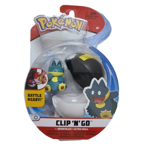 (Munchlax) Pokemon Battle Figure Pack Clip N Go Pokeball Premier Ball Sobble Jigglypuff
