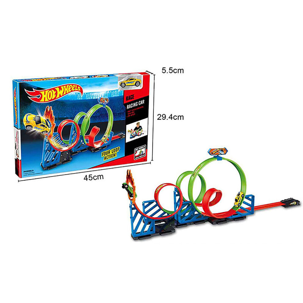 (HW06 Catapult rail car) Stitching Track Racing Model Ejection Rebound Fun