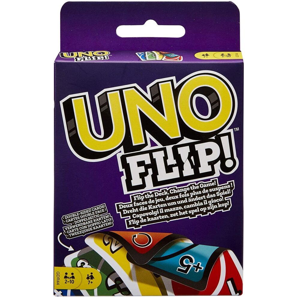 UNO FLIP Family Card Game Board Games for Family Party Game Night Great Christmas Gift for Kids 7 Year Olds and Up