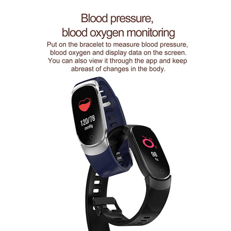 (Pink) Sports bracelet Smart Watch Step Counter Information Reminders Color Screen For Men Women